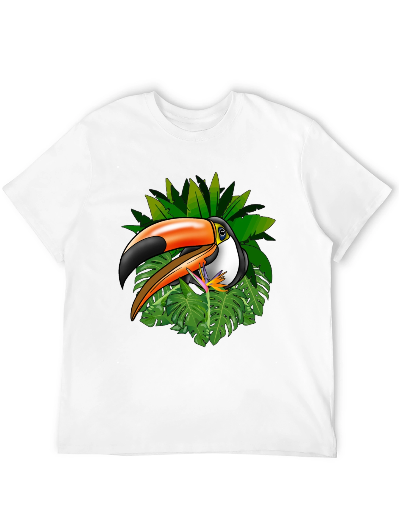 Tropical Toucan Graphic Tee - Black