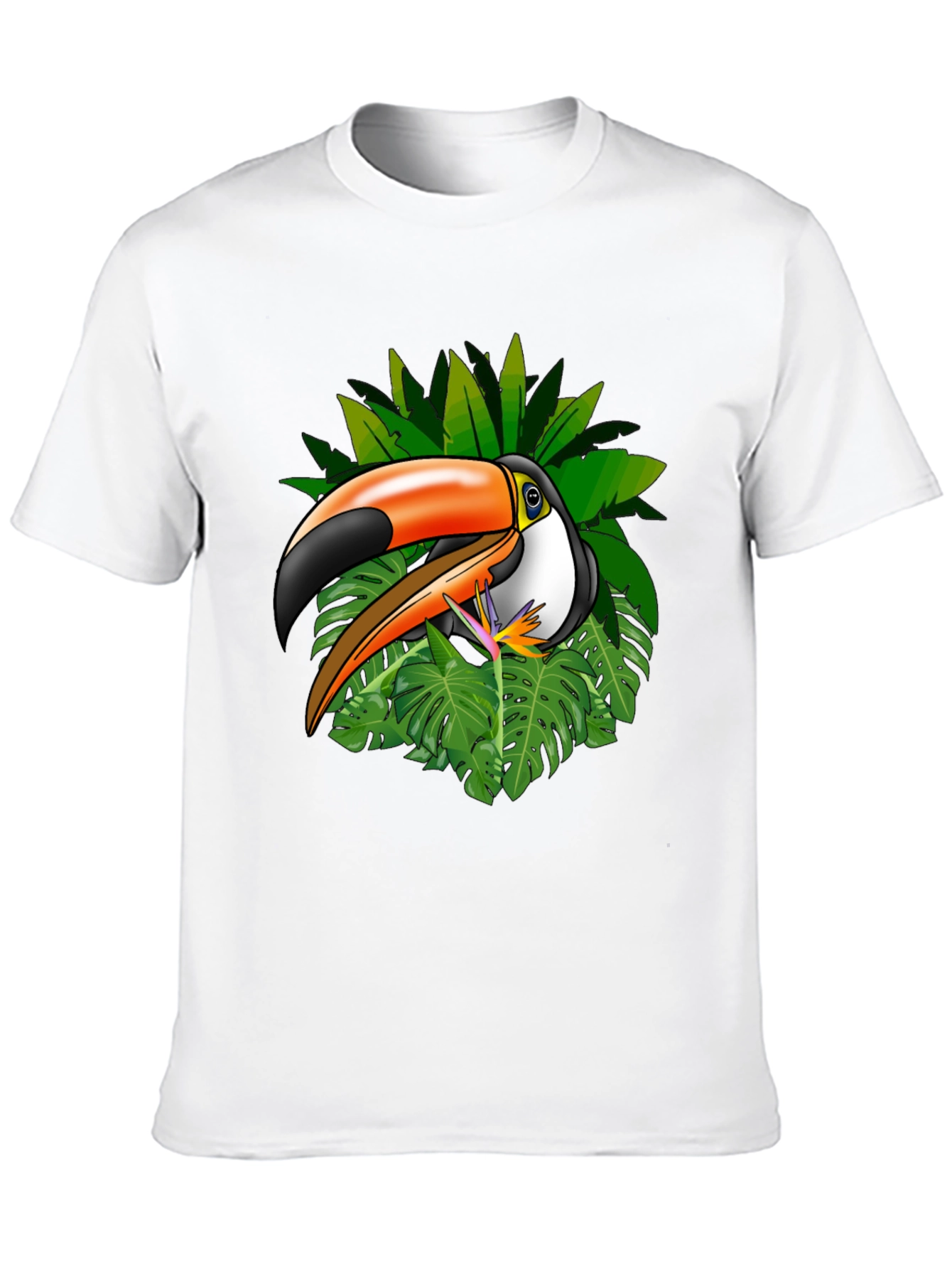 Tropical Toucan Graphic Tee - Black