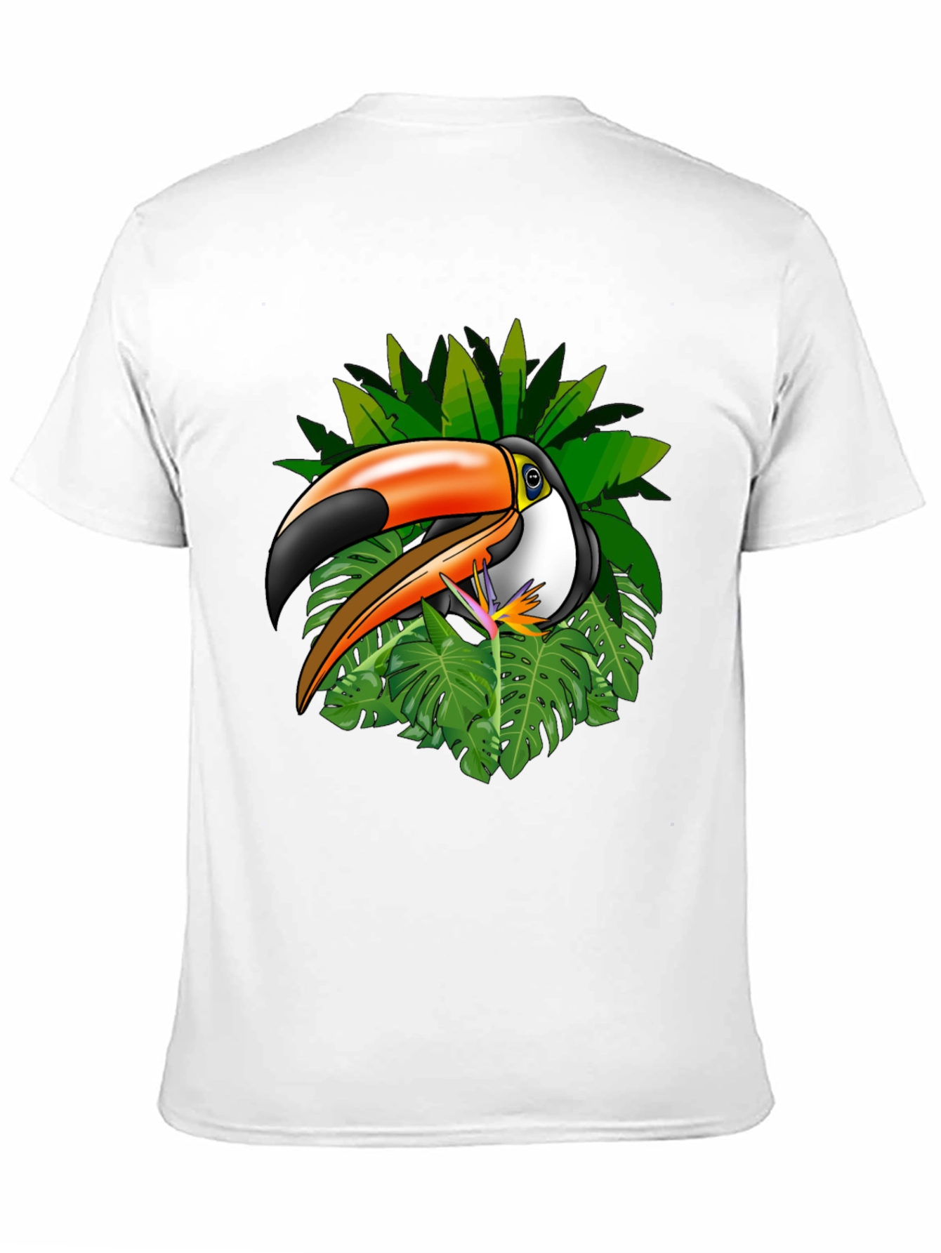 Tropical Toucan Graphic Tee - Black