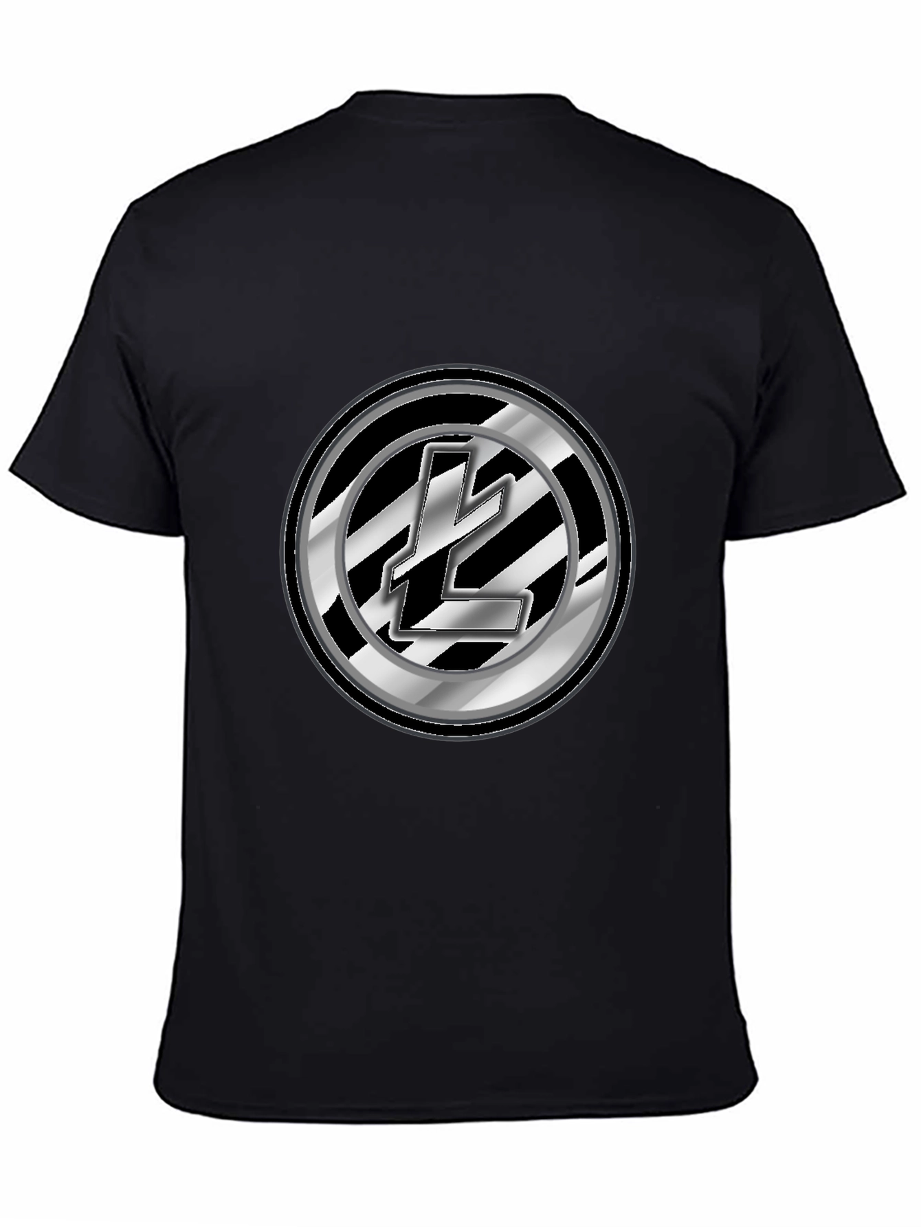 Litecoin Logo Black Graphic Tee - Crypto Fashion