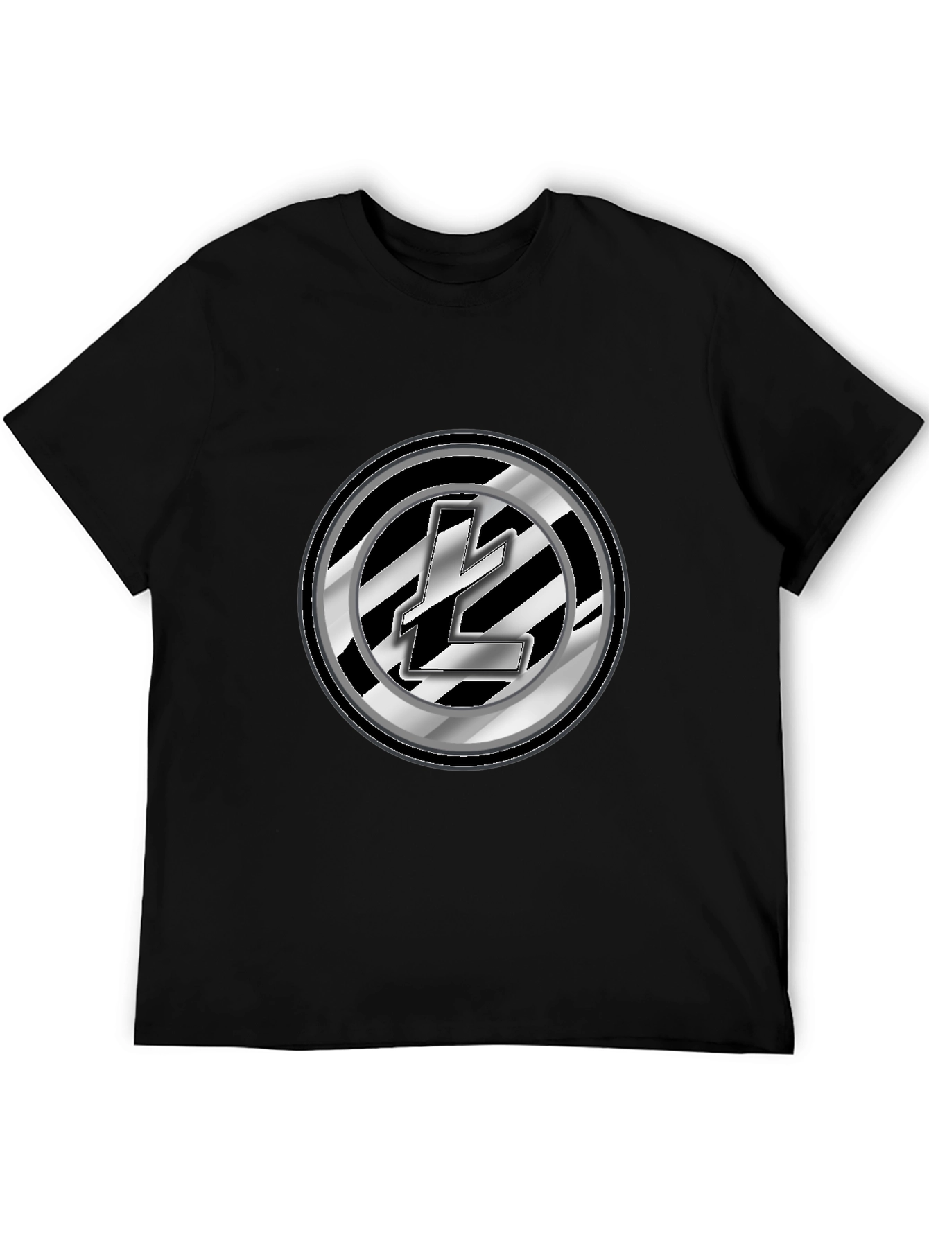 Litecoin Logo Black Graphic Tee - Crypto Fashion