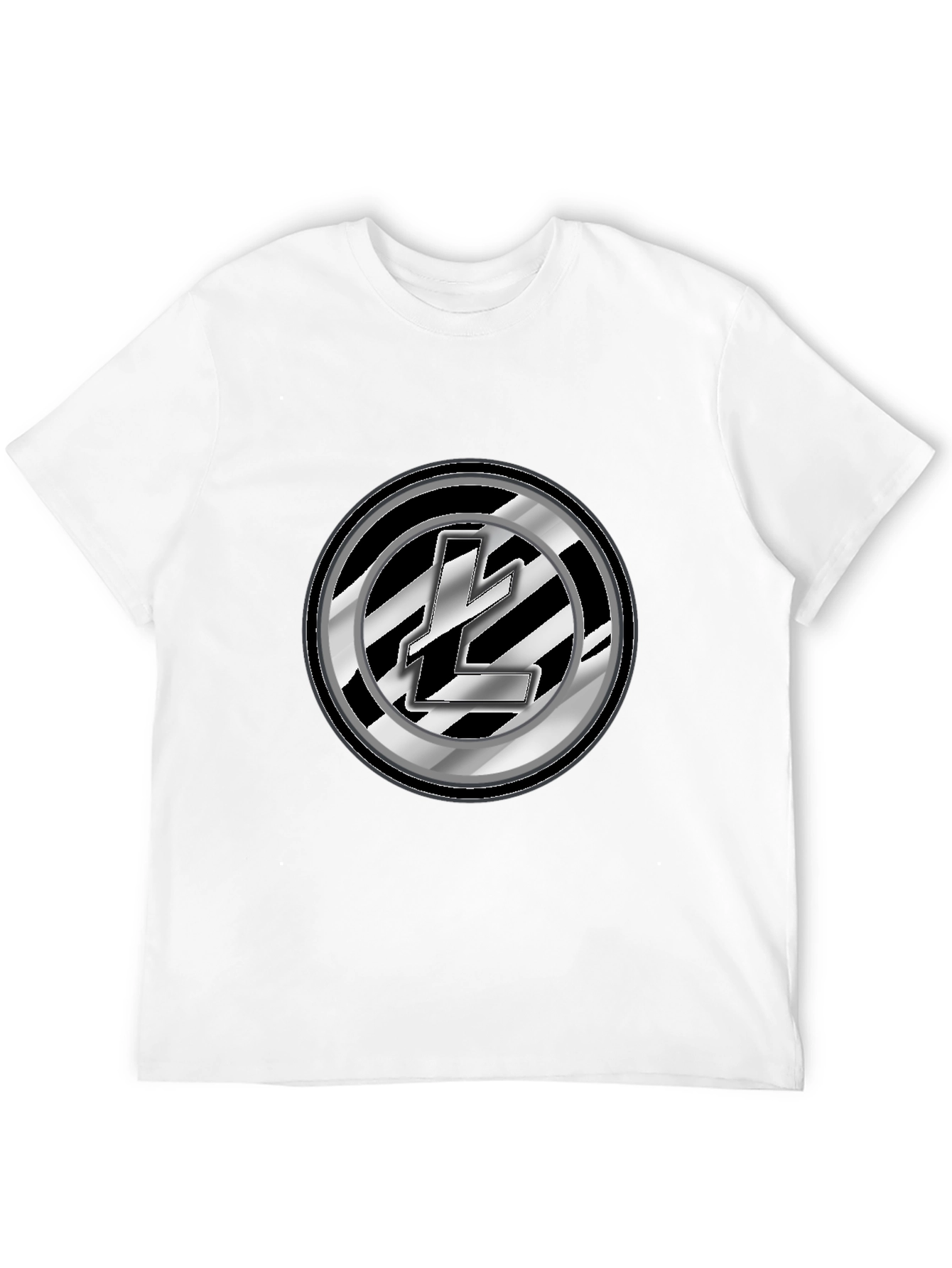 Litecoin Logo Black Graphic Tee - Crypto Fashion