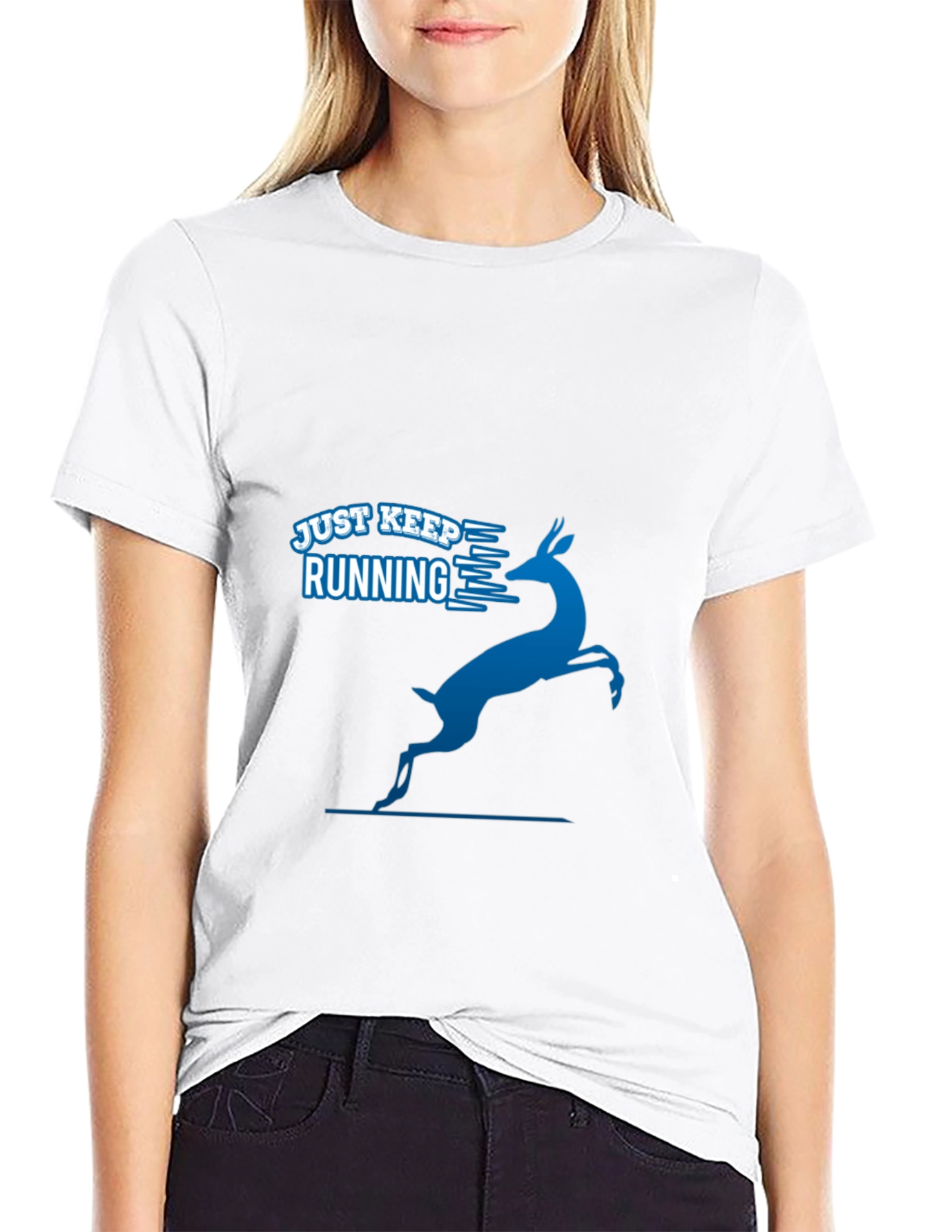 Just Keep Running Tee - Mens Black Graphic T-Shirt