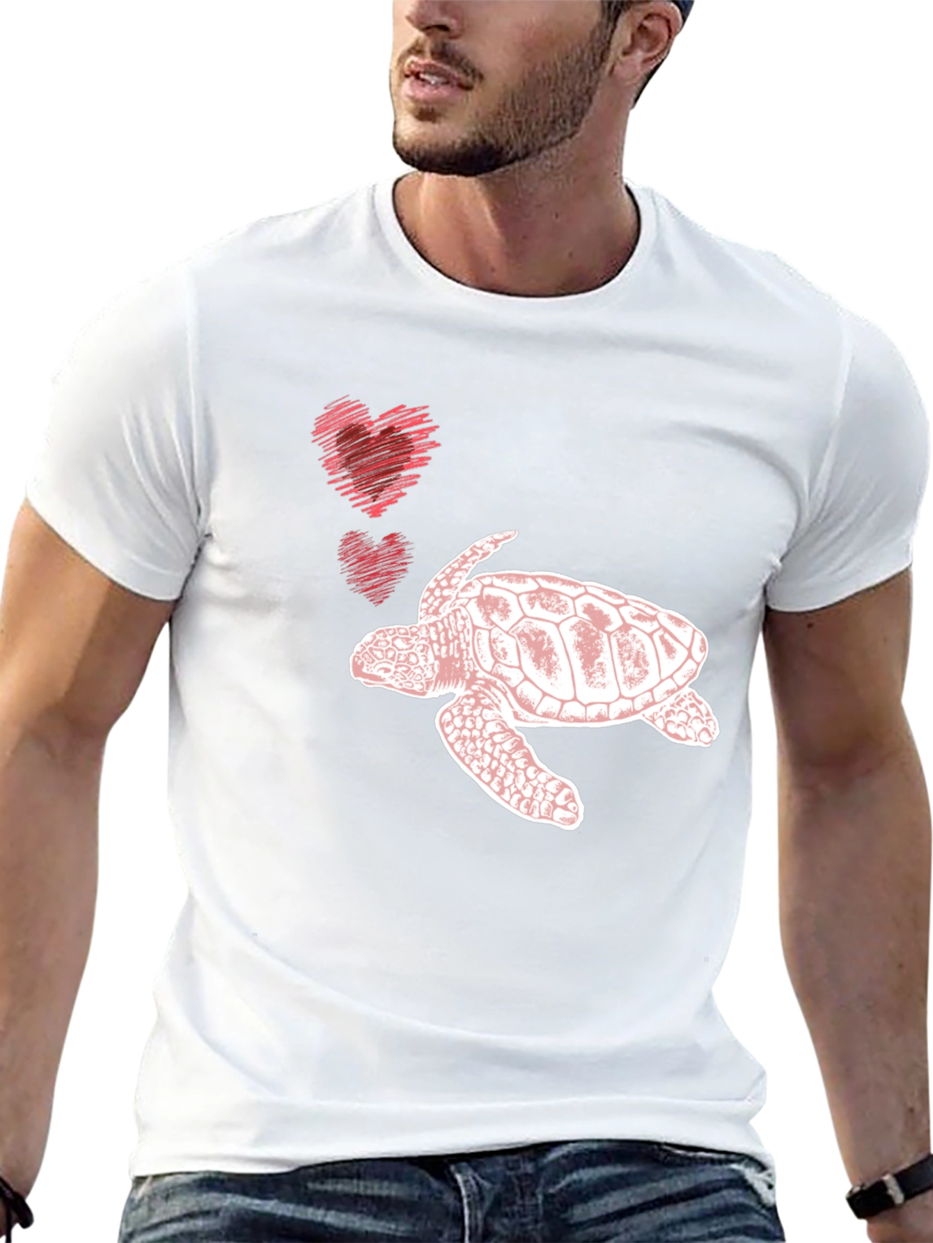 Sea Turtle Love Graphic Tee - Black