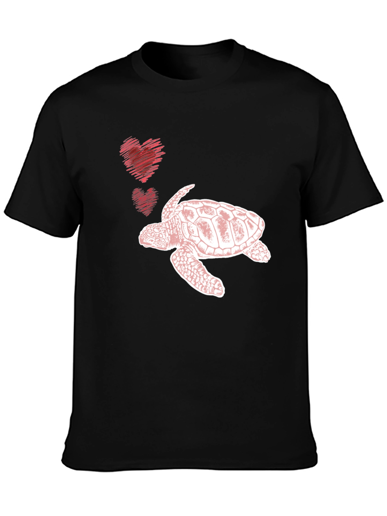 Sea Turtle Love Graphic Tee - Black
