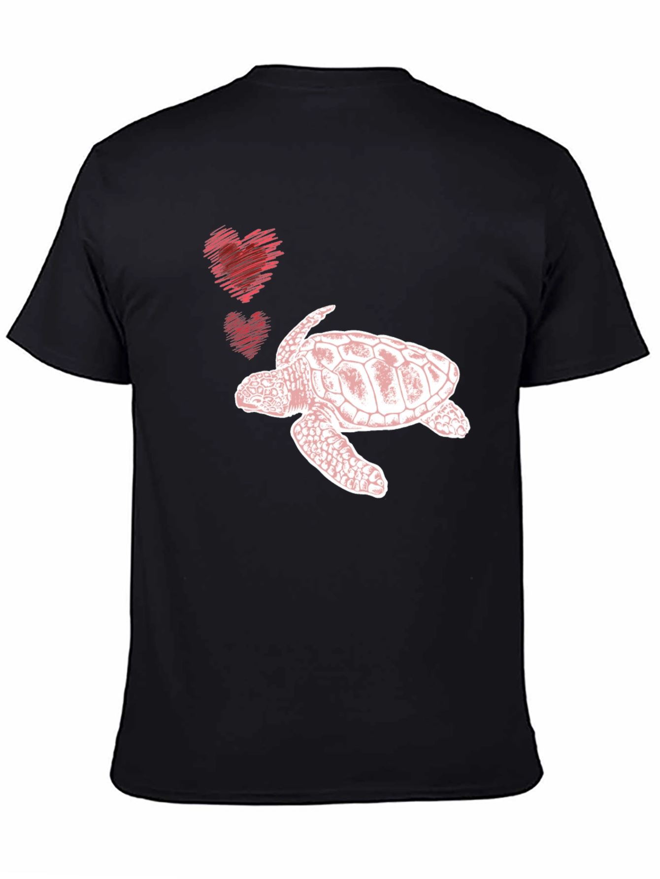 Sea Turtle Love Graphic Tee - Black