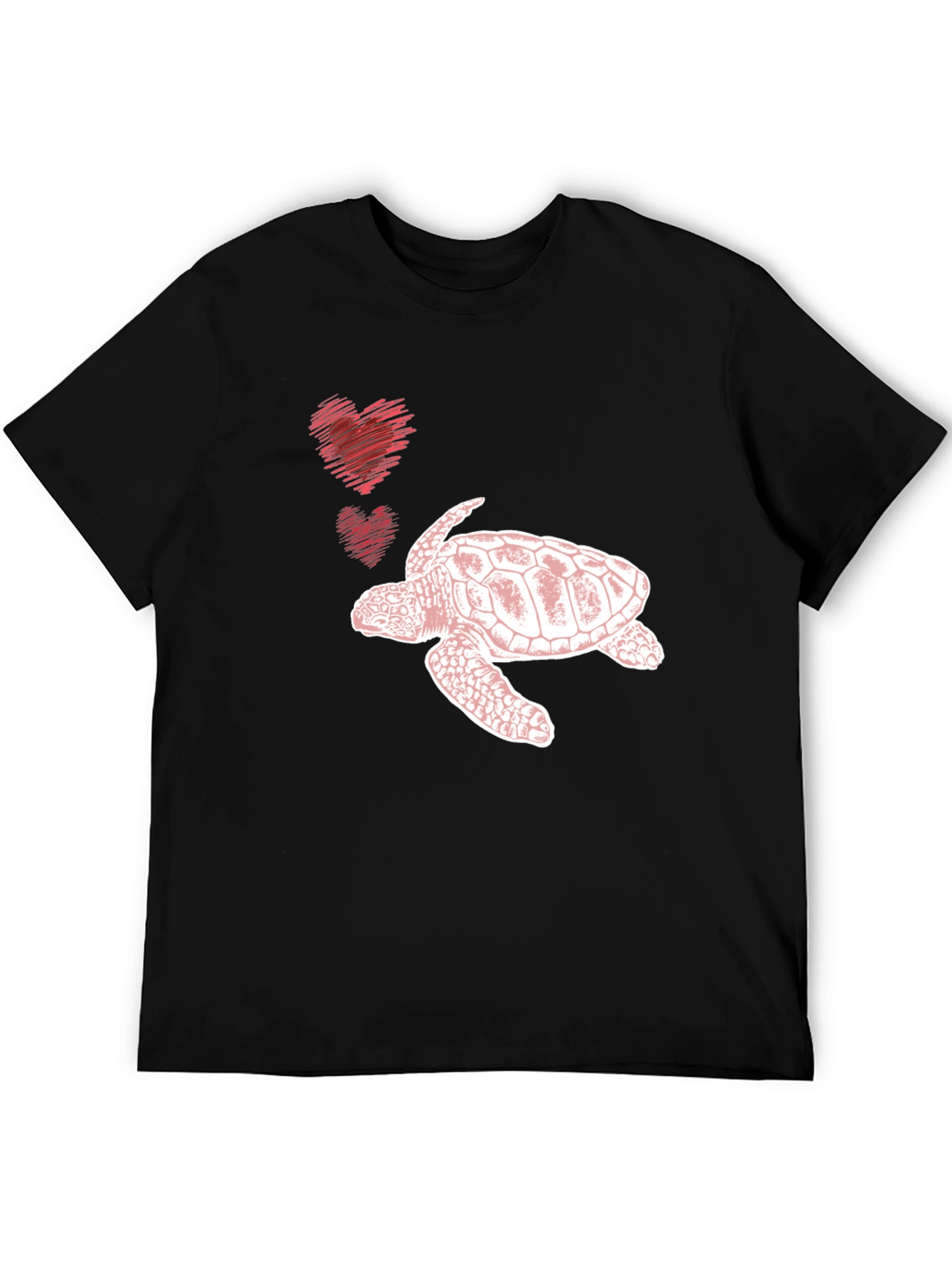 Sea Turtle Love Graphic Tee - Black