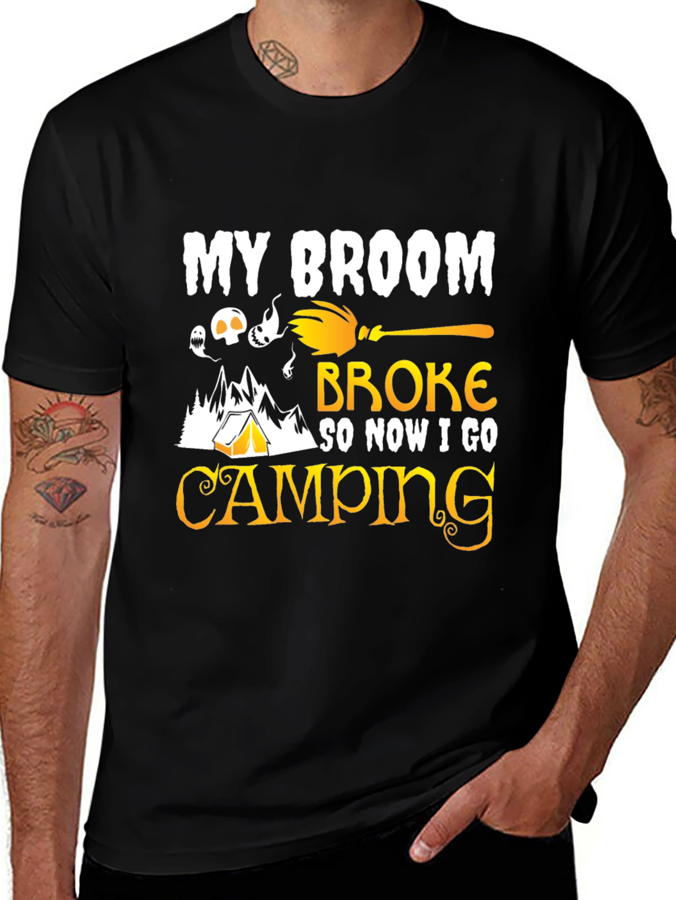 My Broom Broke Camping T-Shirt