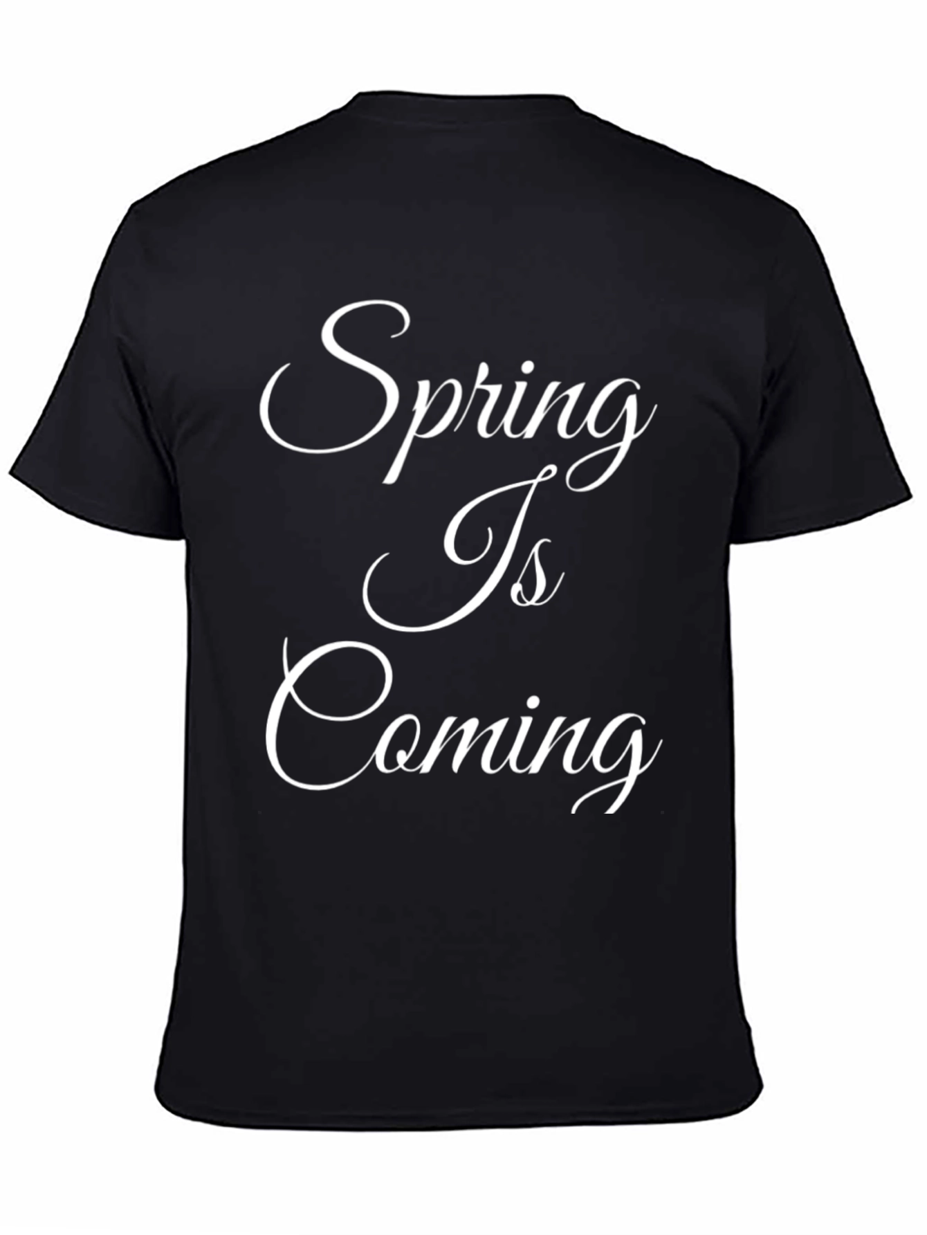 Spring Is Coming Black T-Shirt