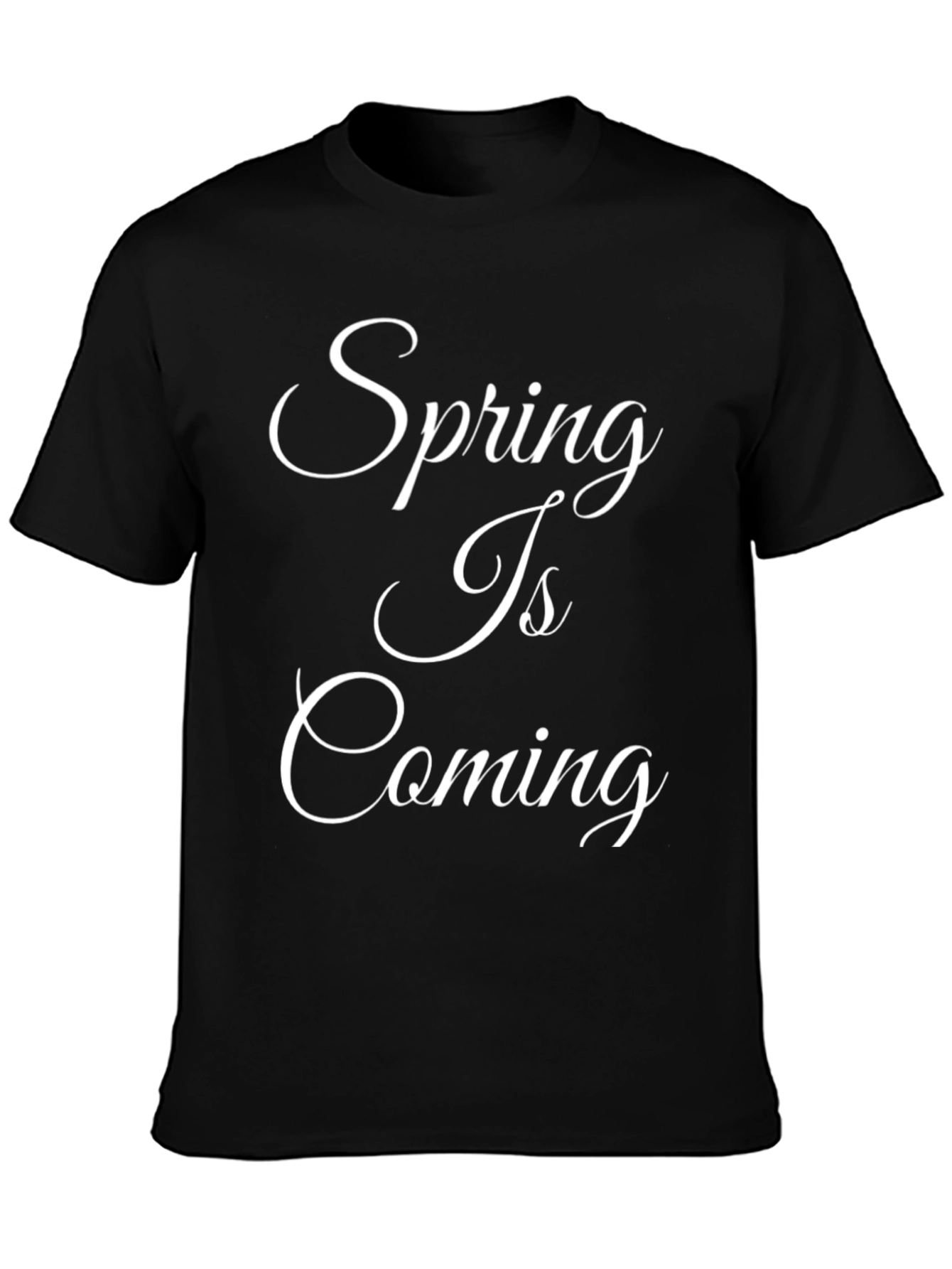 Spring Is Coming Black T-Shirt