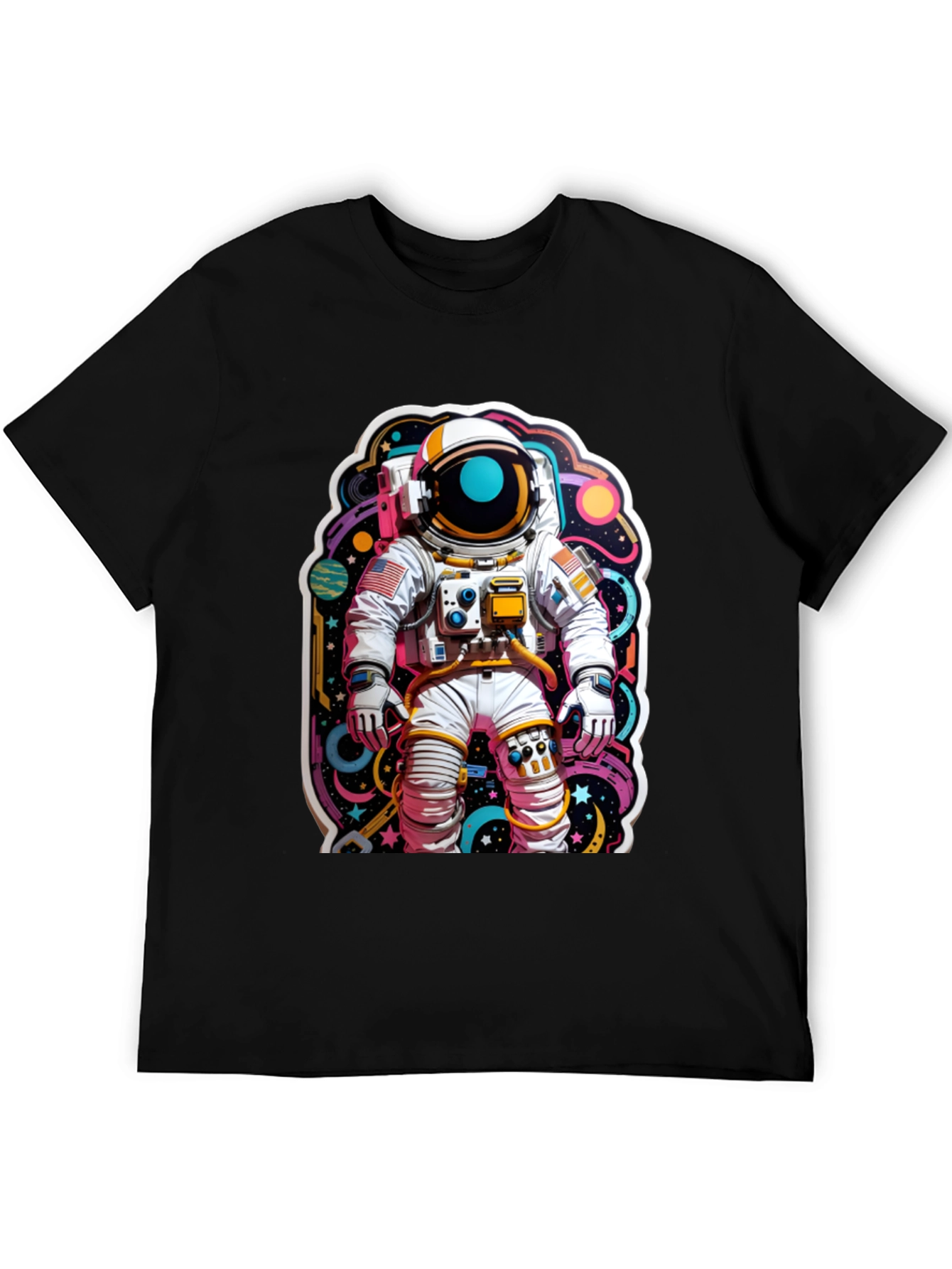 Astronaut Graphic Black T-Shirt