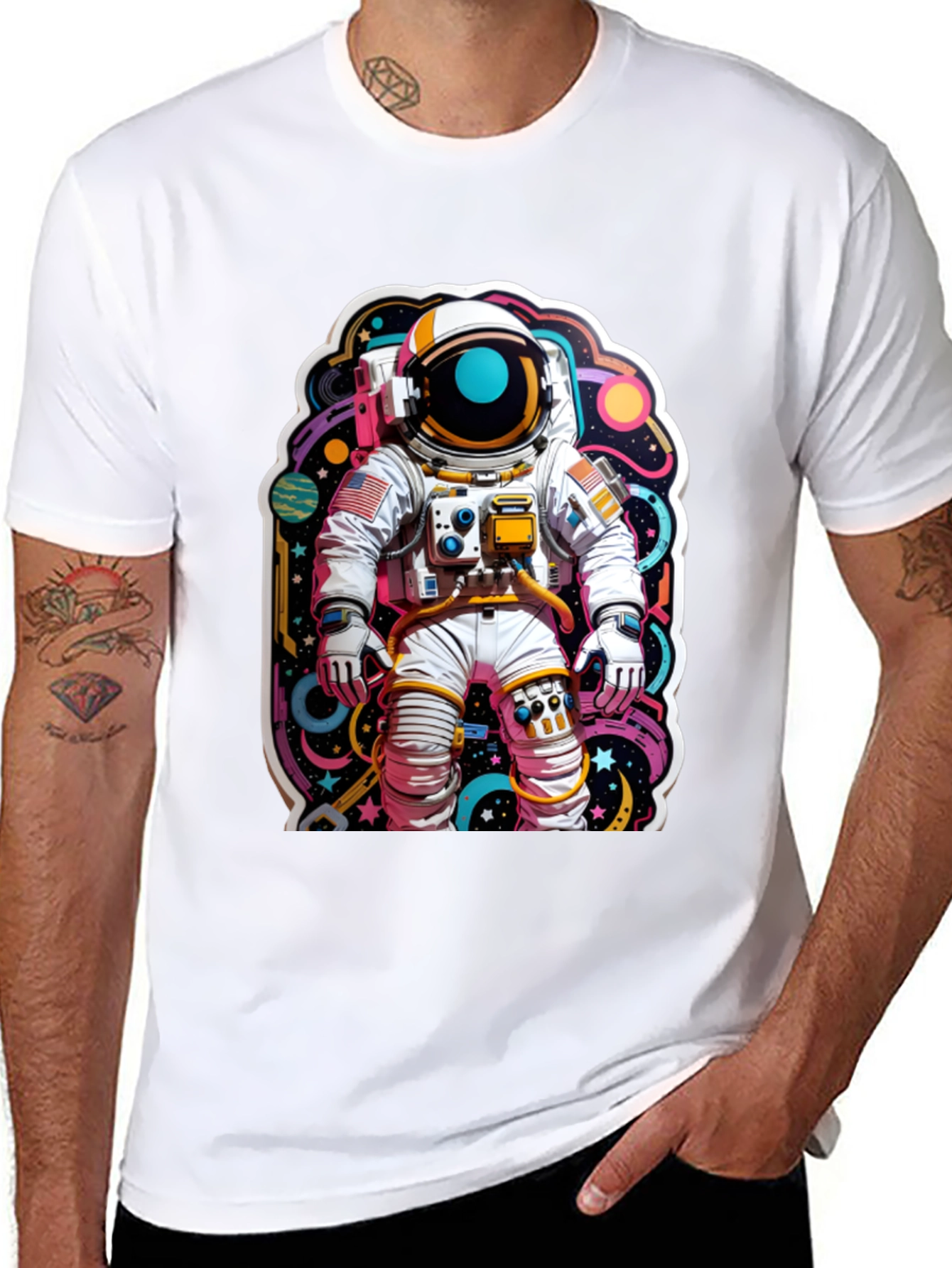 Astronaut Graphic Black T-Shirt