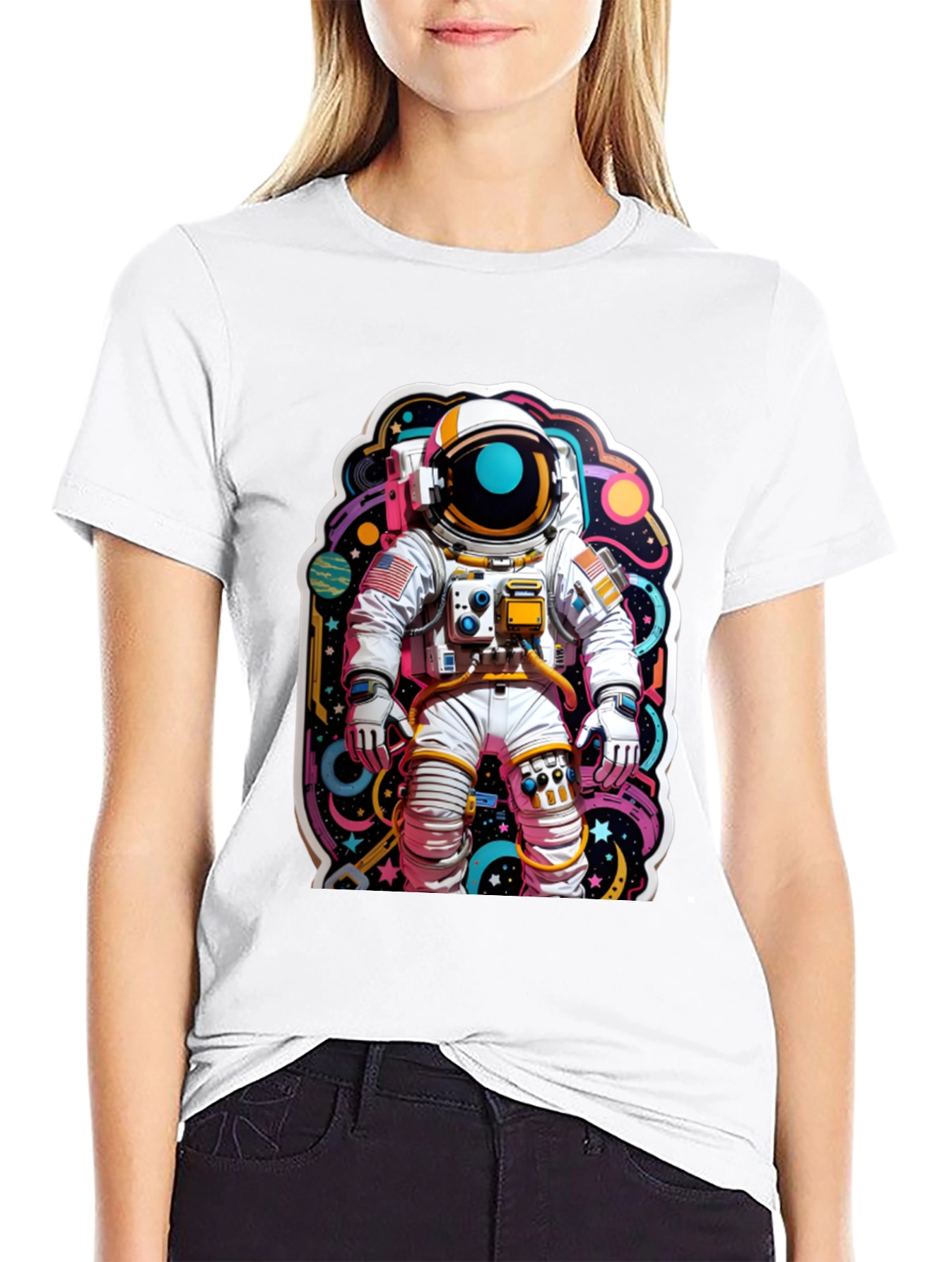 Astronaut Graphic Black T-Shirt