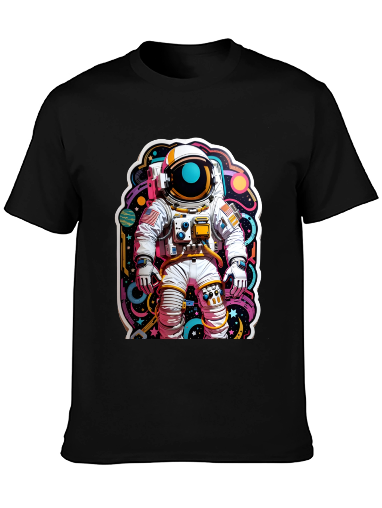 Astronaut Graphic Black T-Shirt