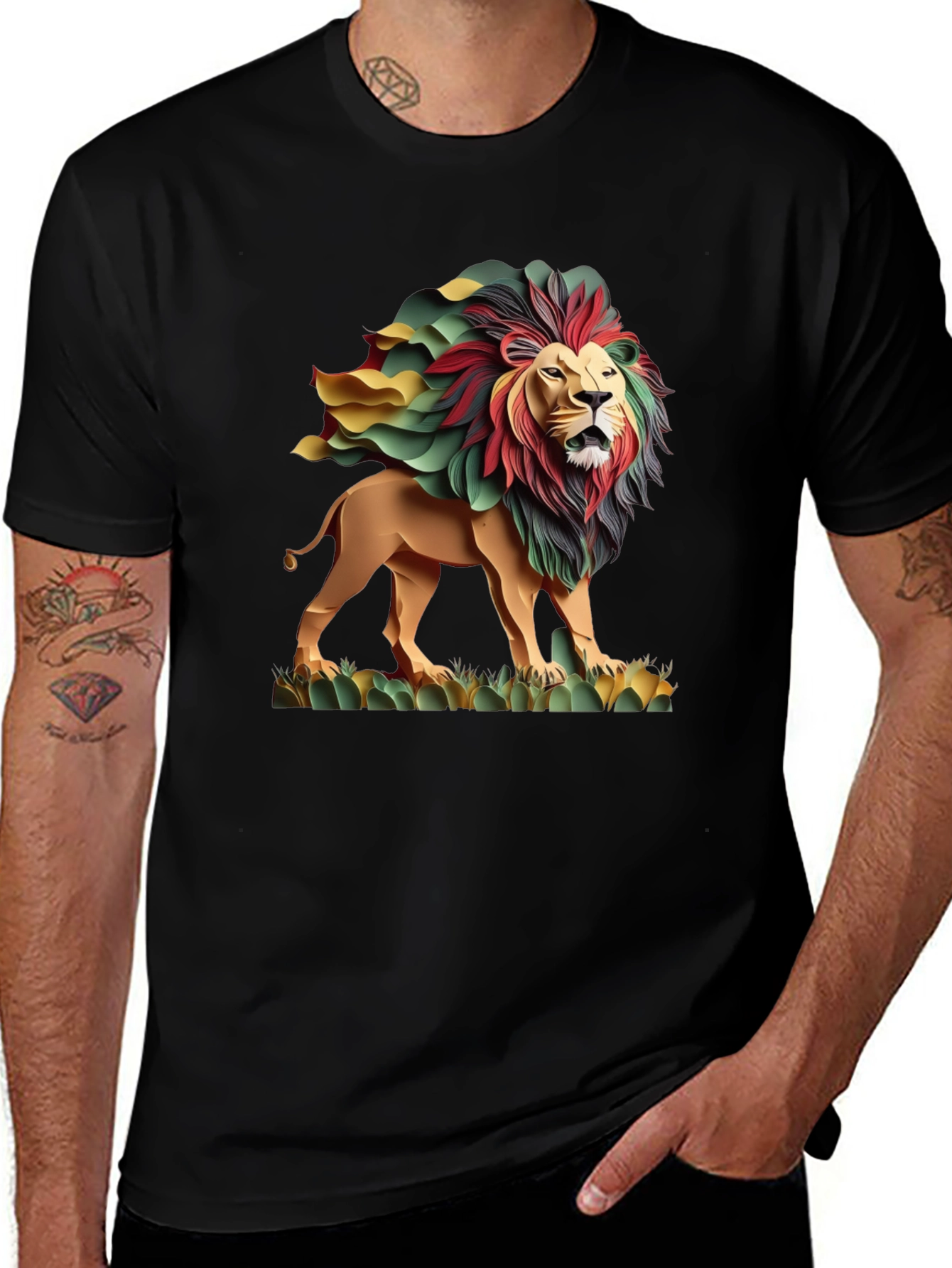 Rasta Lion Graphic Tee - Cool Reggae Style