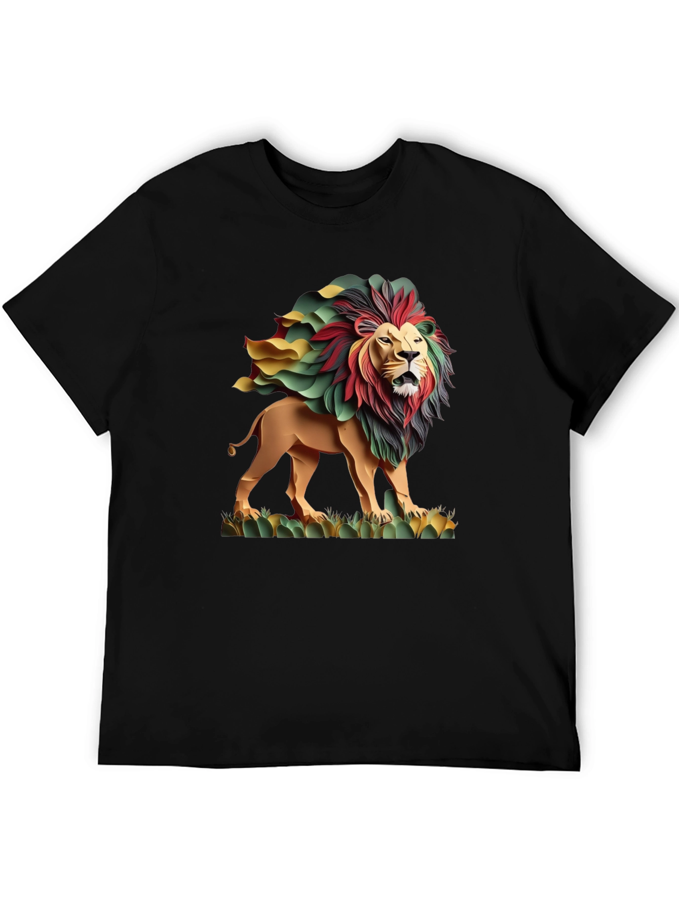 Rasta Lion Graphic Tee - Cool Reggae Style