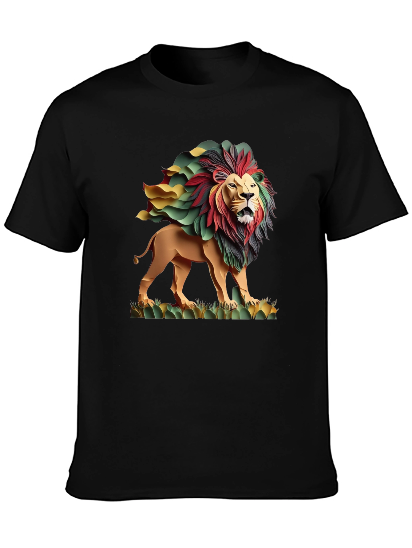 Rasta Lion Graphic Tee - Cool Reggae Style