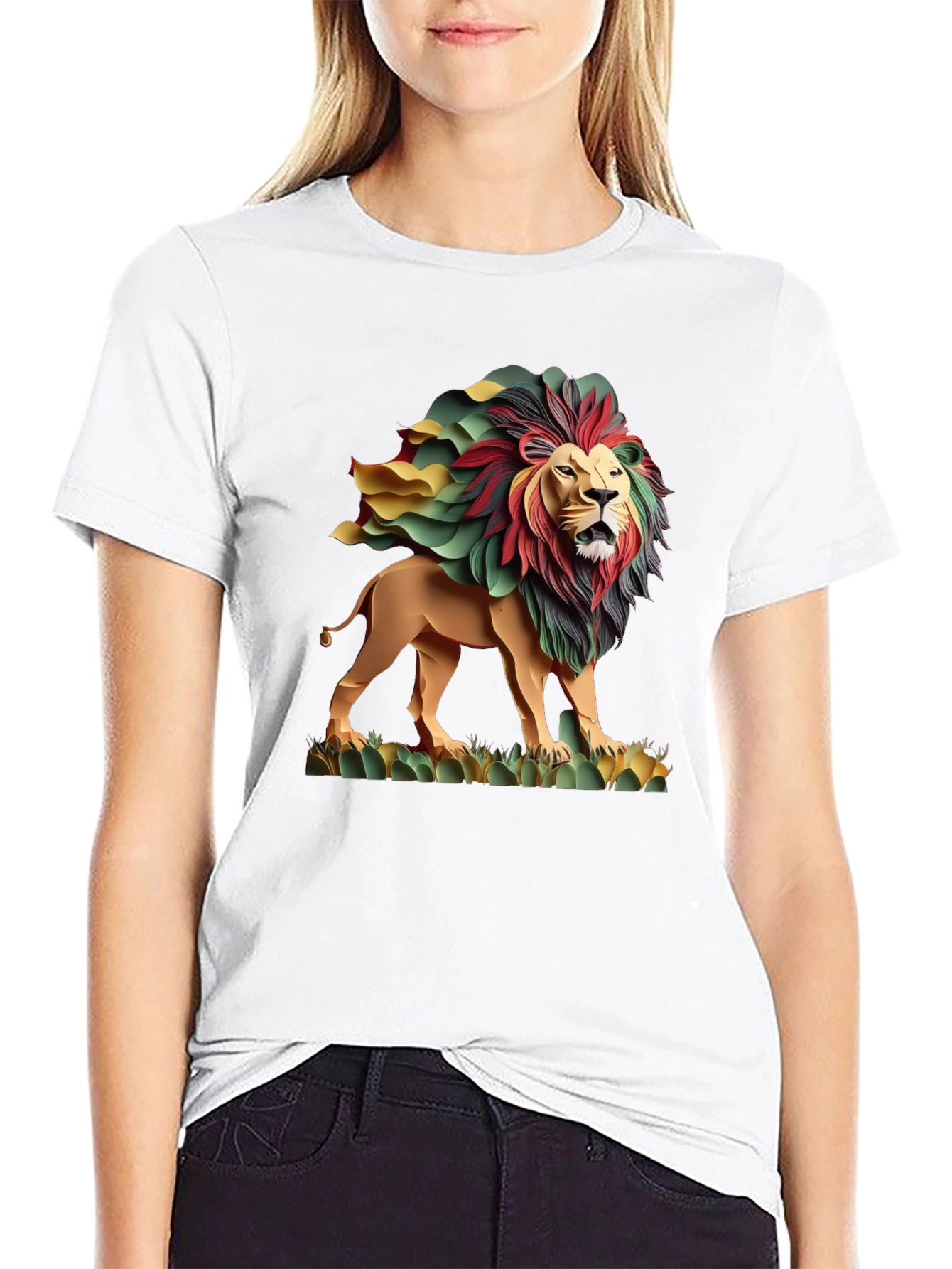 Rasta Lion Graphic Tee - Cool Reggae Style
