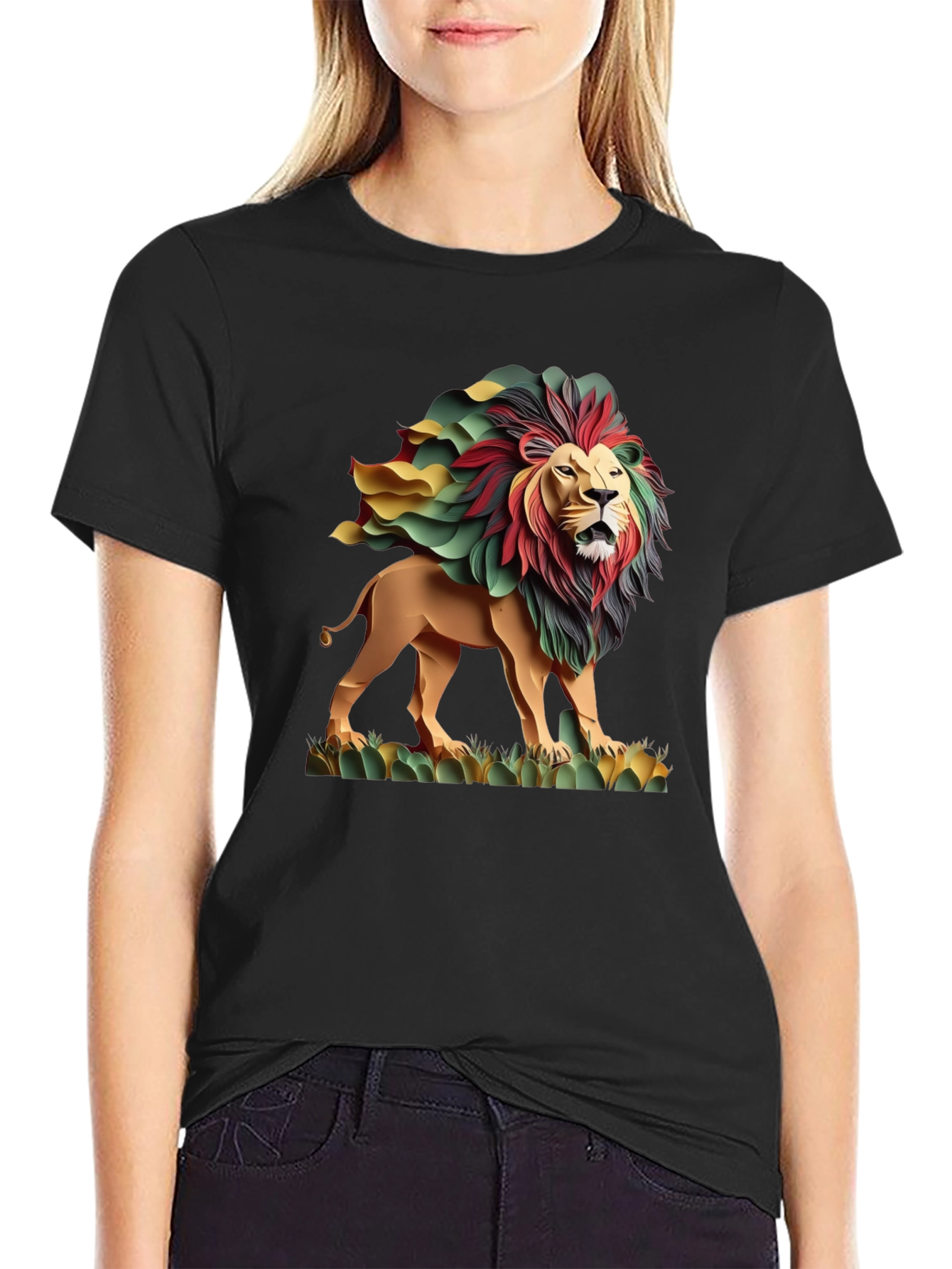 Rasta Lion Graphic Tee - Cool Reggae Style