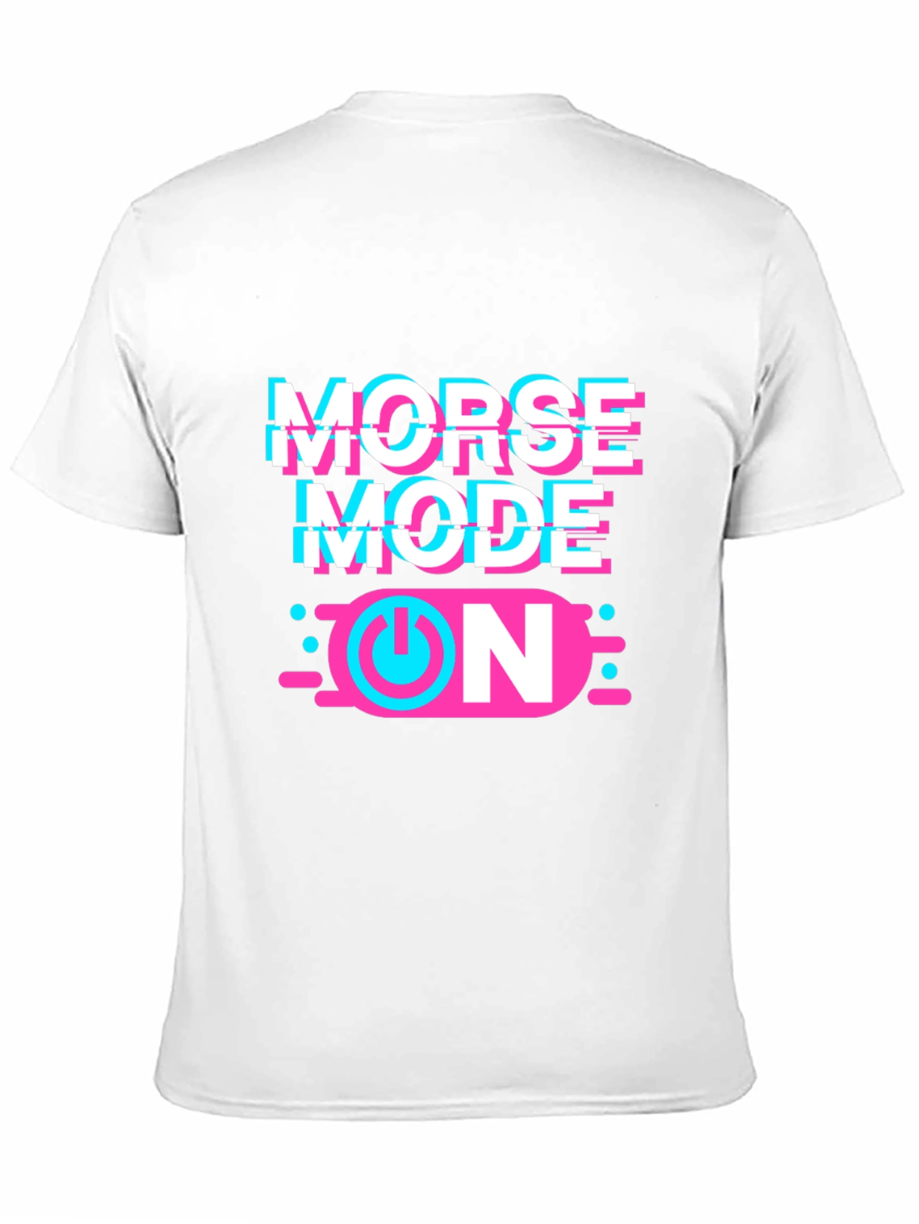 Morse Mode ON Graphic T-Shirt - Black