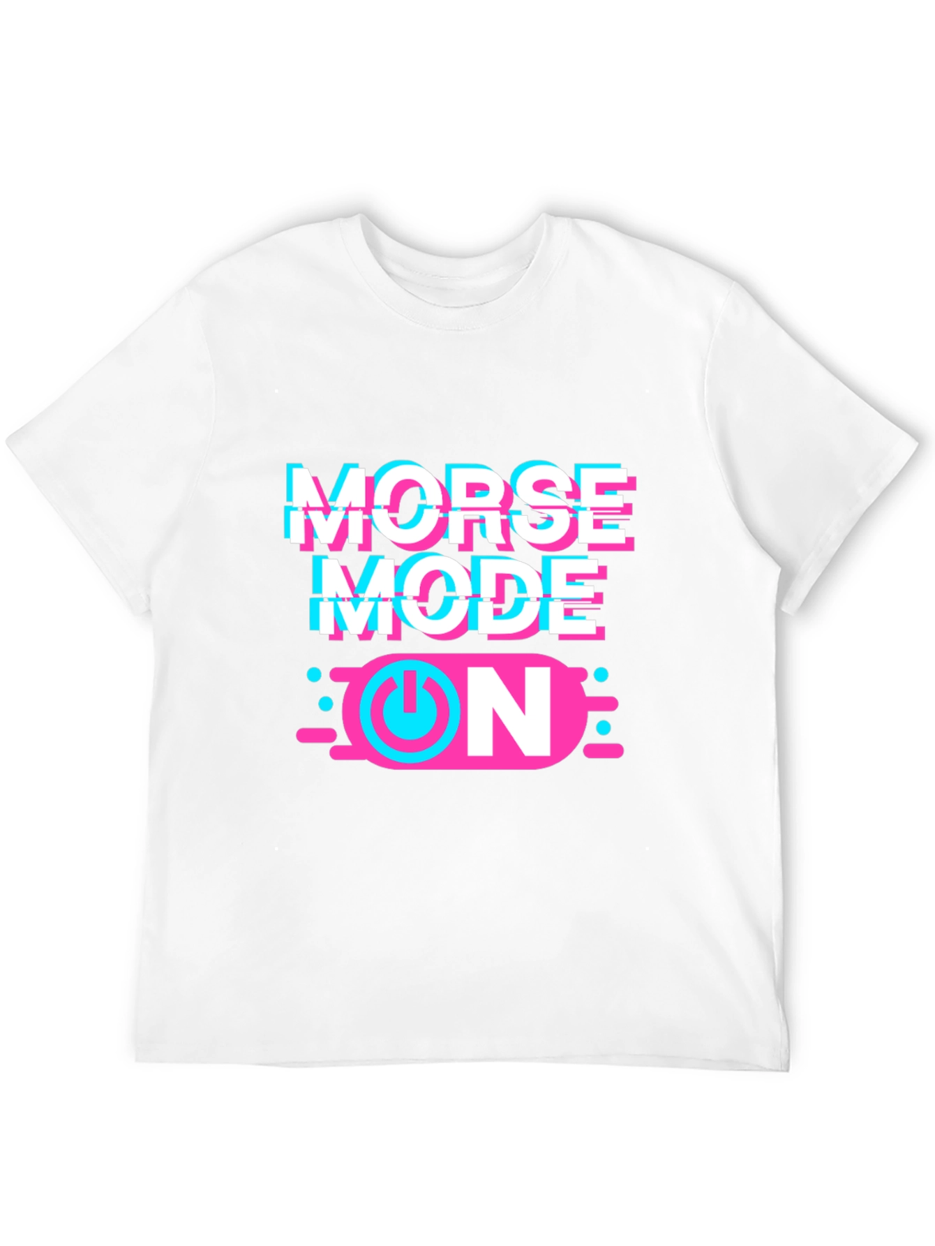 Morse Mode ON Graphic T-Shirt - Black