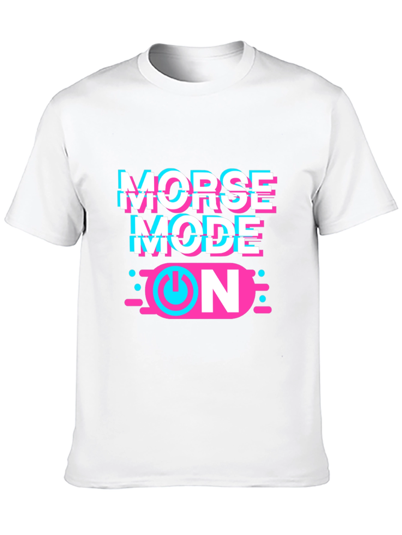 Morse Mode ON Graphic T-Shirt - Black