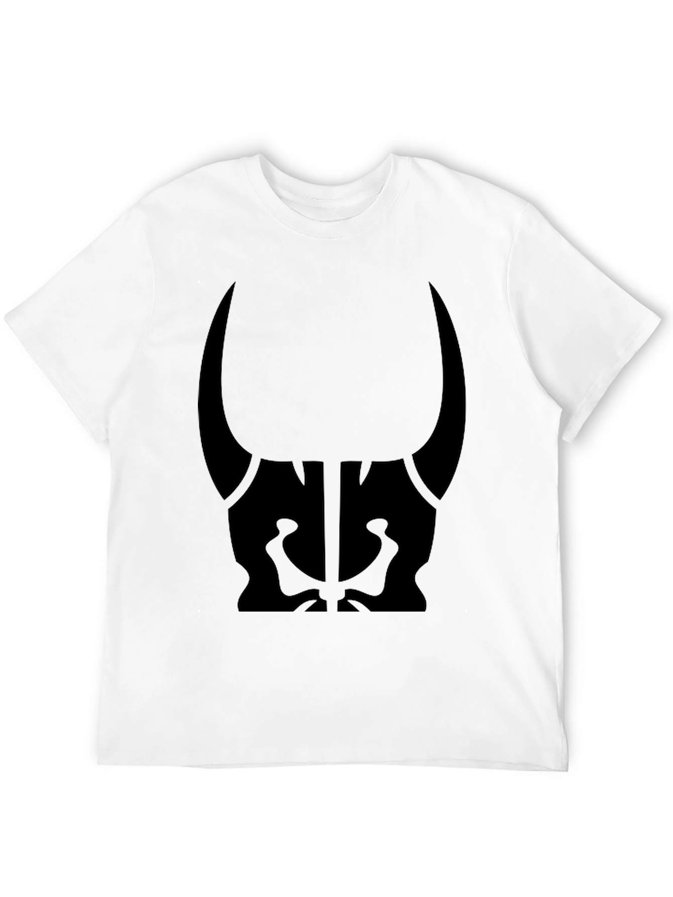 Mens Black Graphic Tee - Bull Skull Design