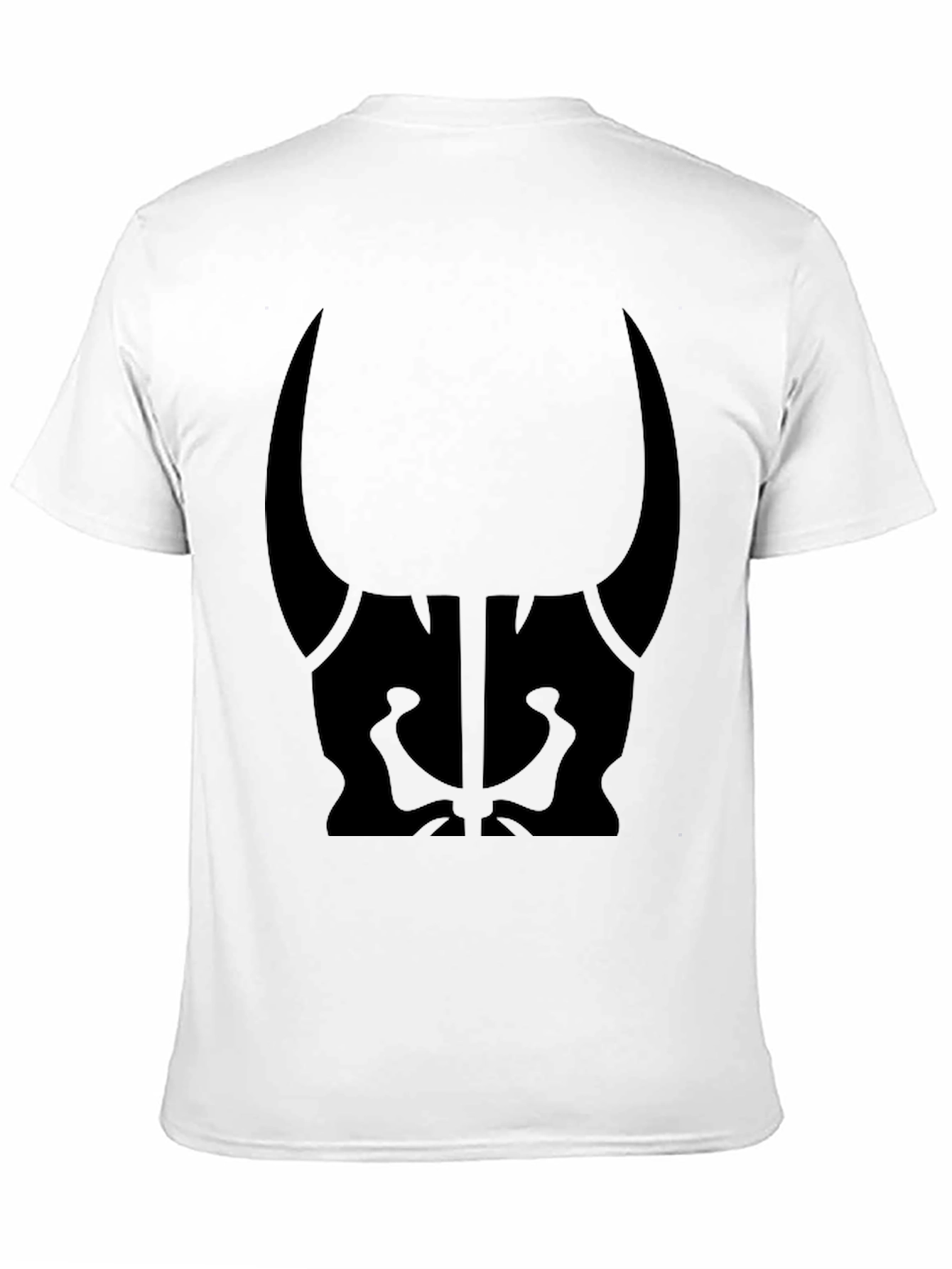 Mens Black Graphic Tee - Bull Skull Design