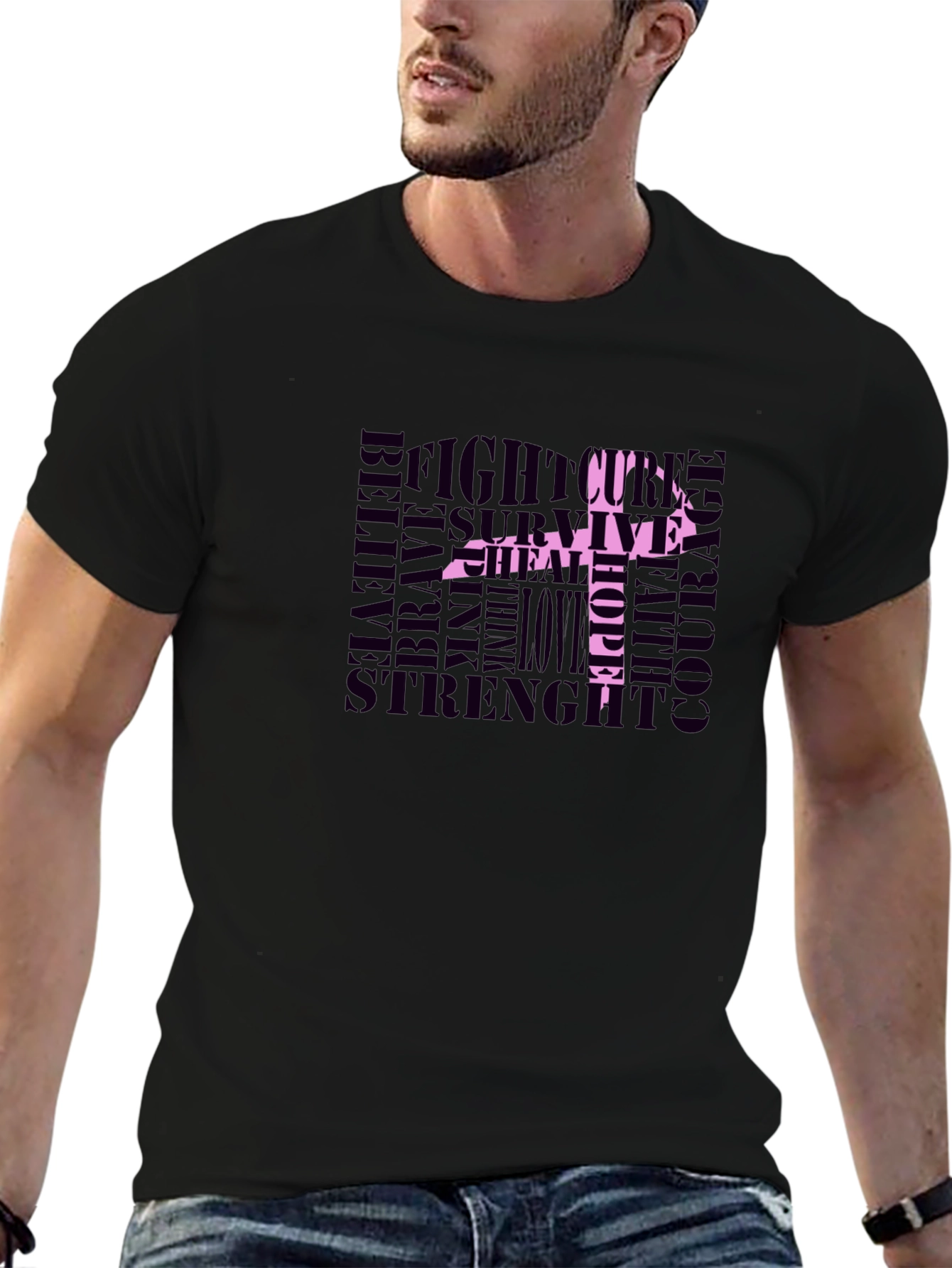 Breast Cancer Awareness Ribbon T-Shirt