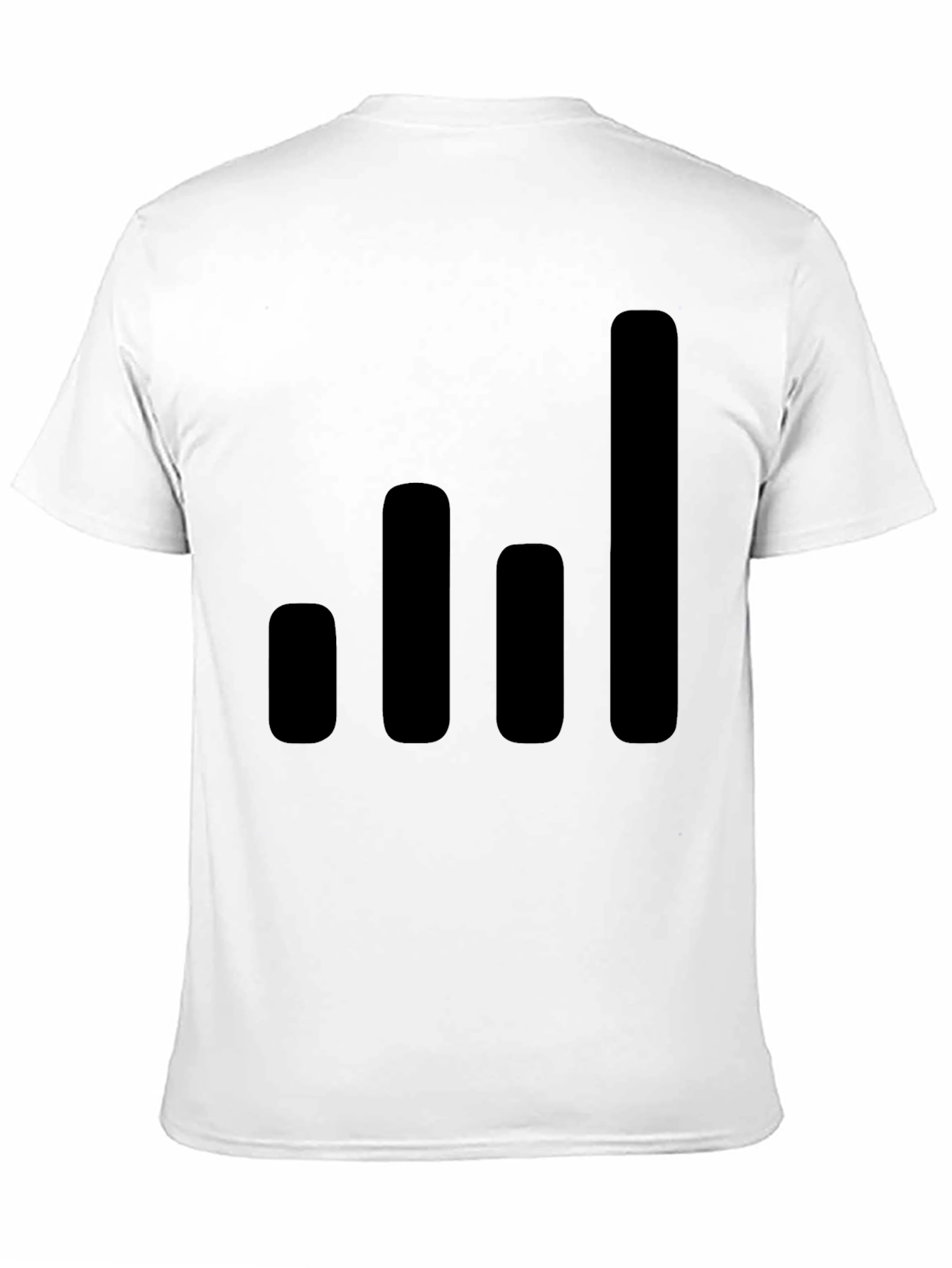 Modern Black T-Shirt with Graphic Bars Design