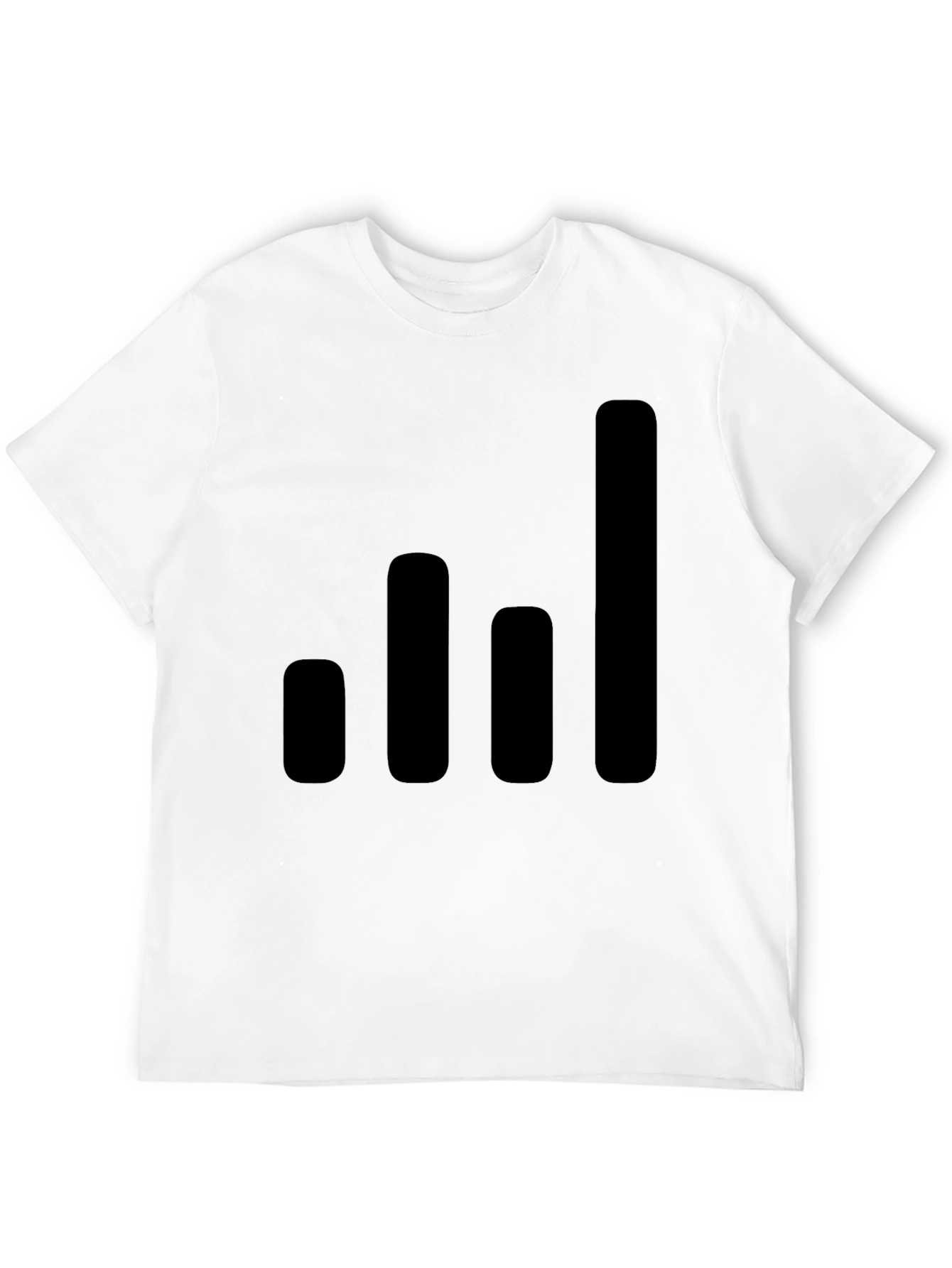 Modern Black T-Shirt with Graphic Bars Design