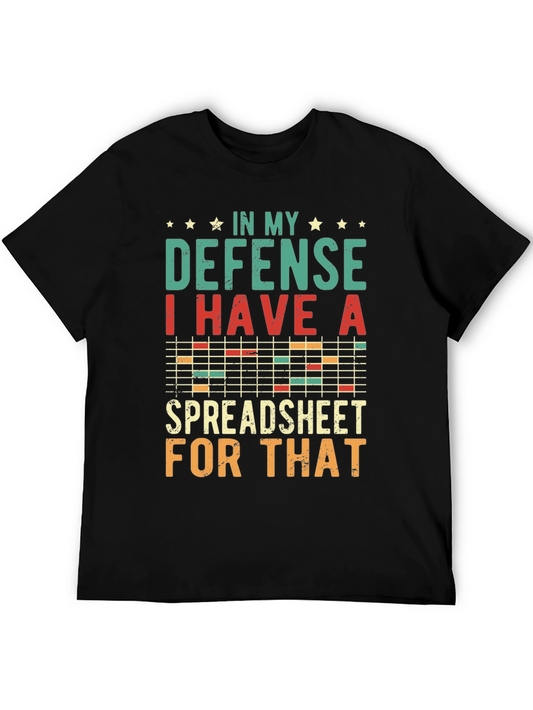 Spreadsheet Defense Graphic Tee
