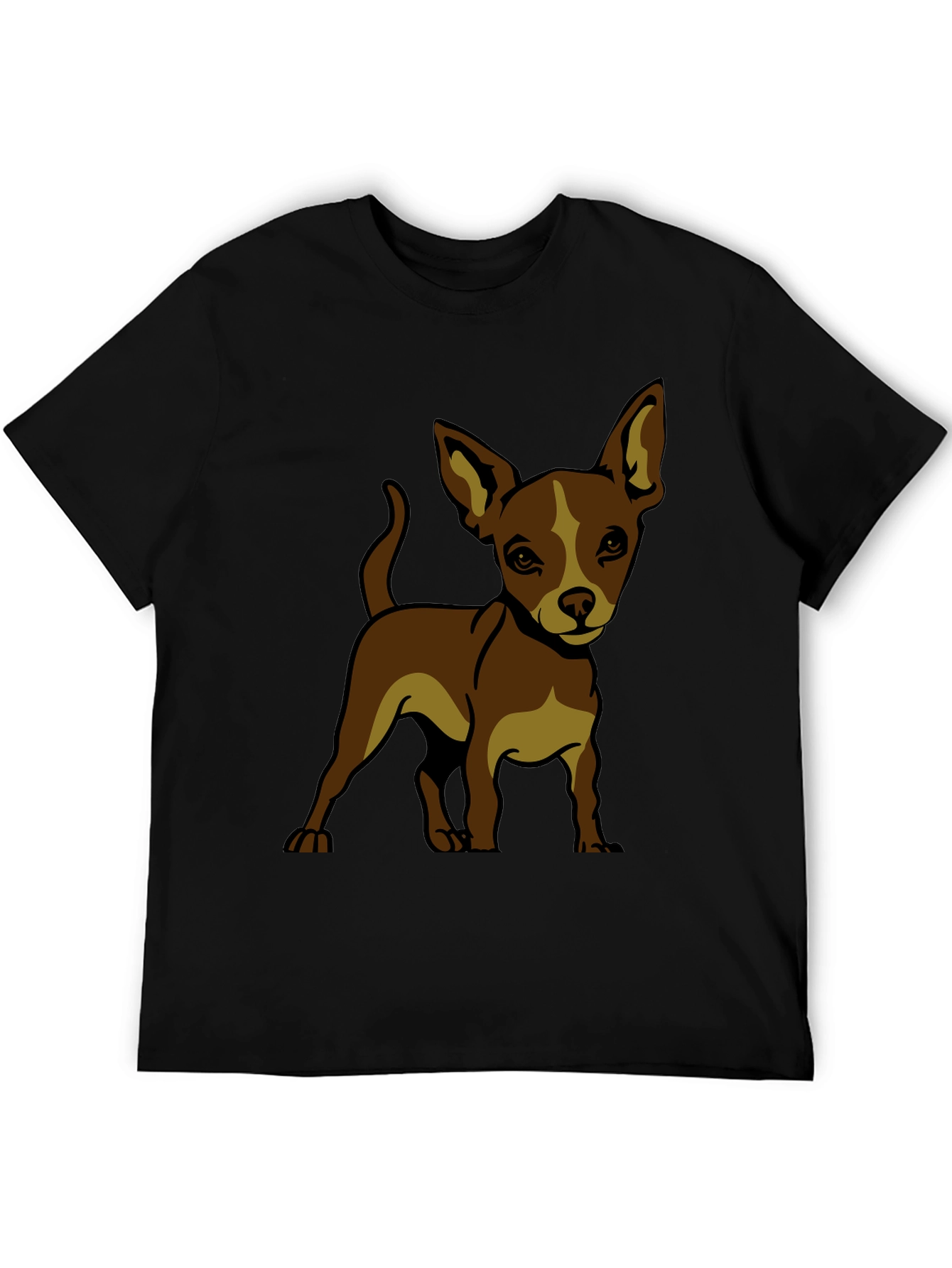 Chihuahua Dog Graphic T-Shirt - Black
