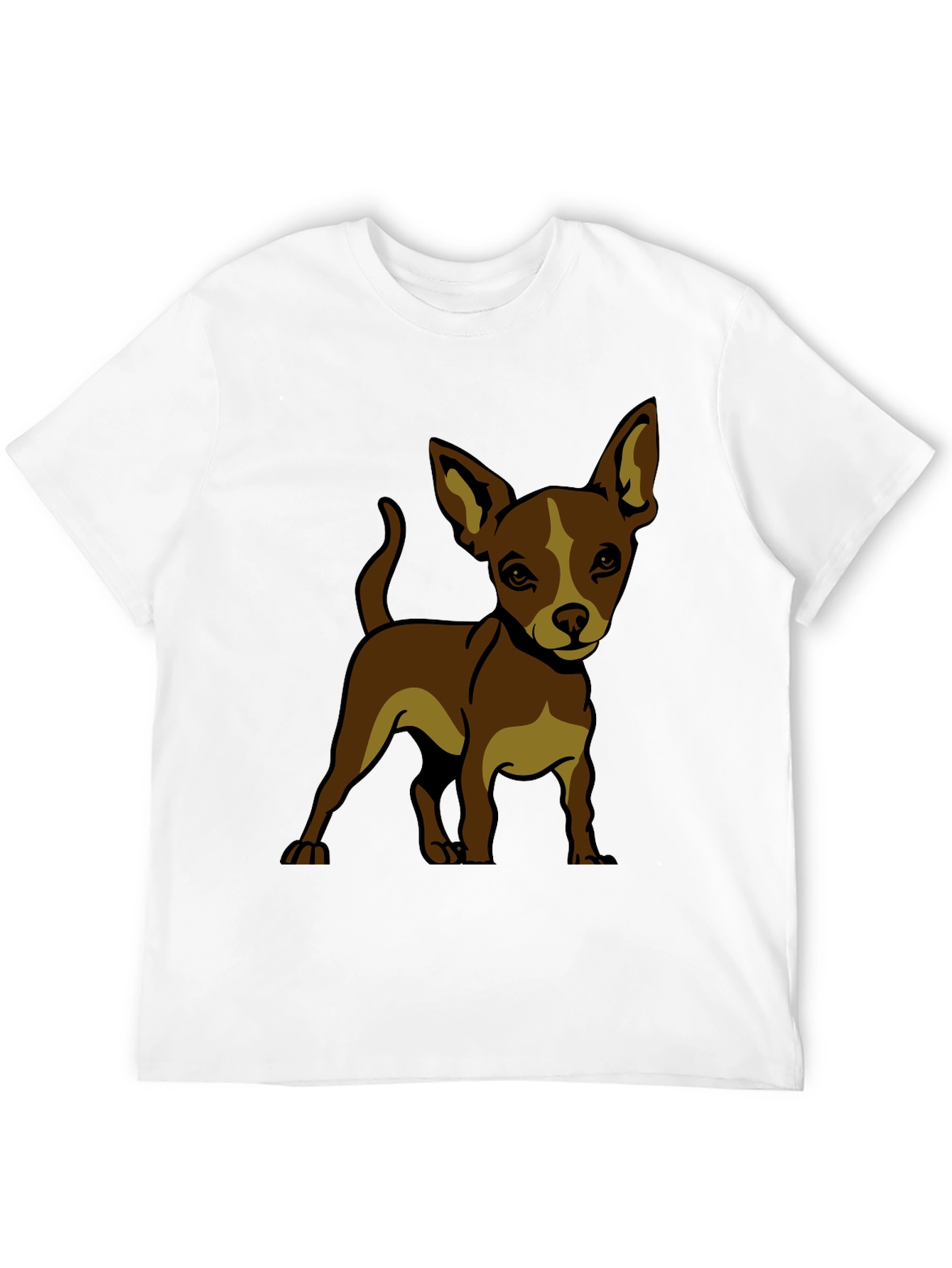 Chihuahua Dog Graphic T-Shirt - Black