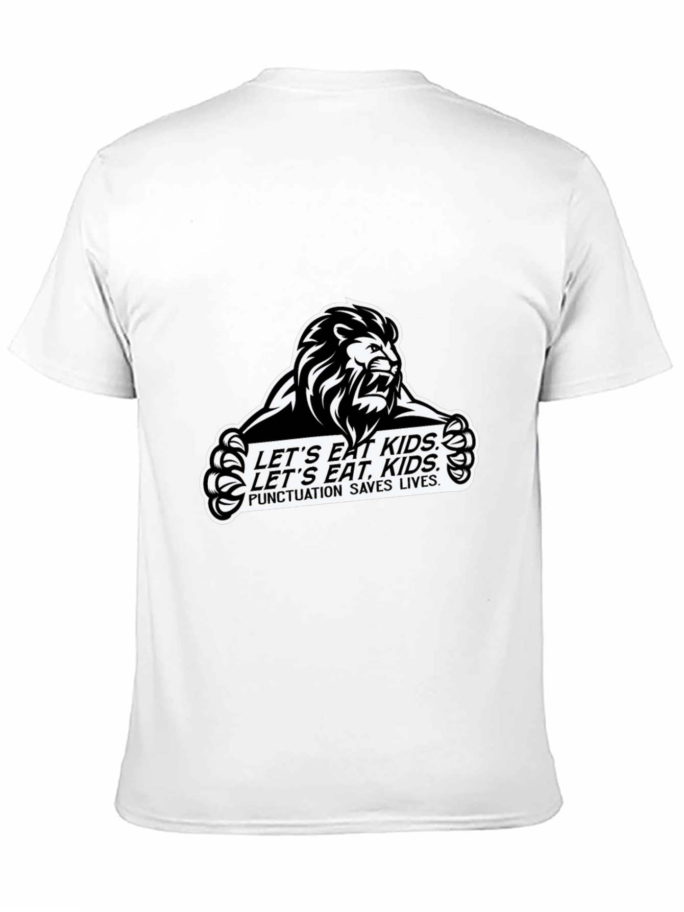 Punctuation Saves Lives Lion Graphic Tee