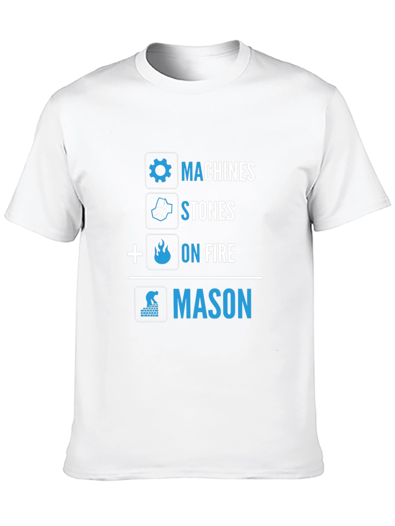 Machines Stones On Fire Mason Graphic Tee - Black