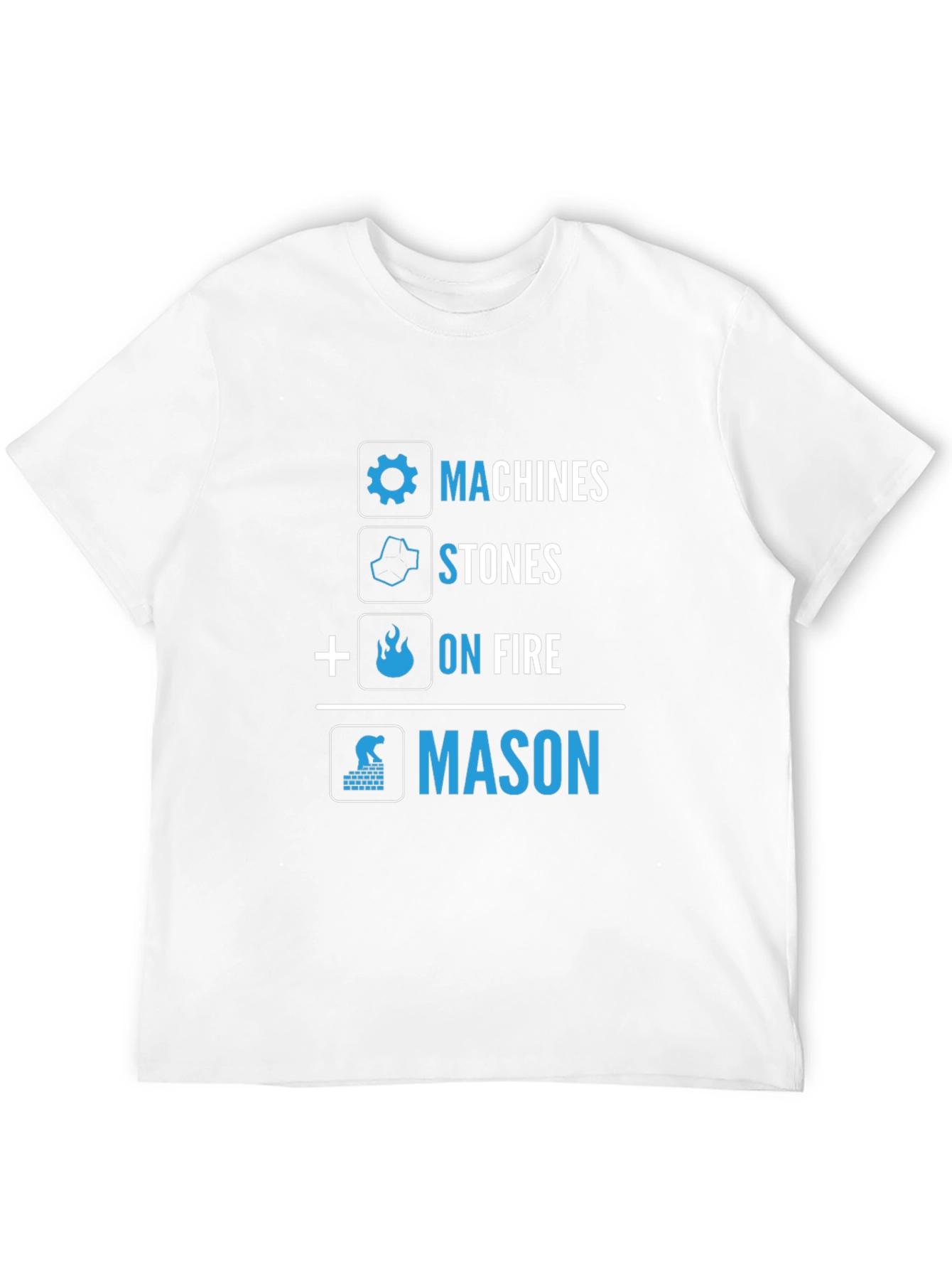 Machines Stones On Fire Mason Graphic Tee - Black