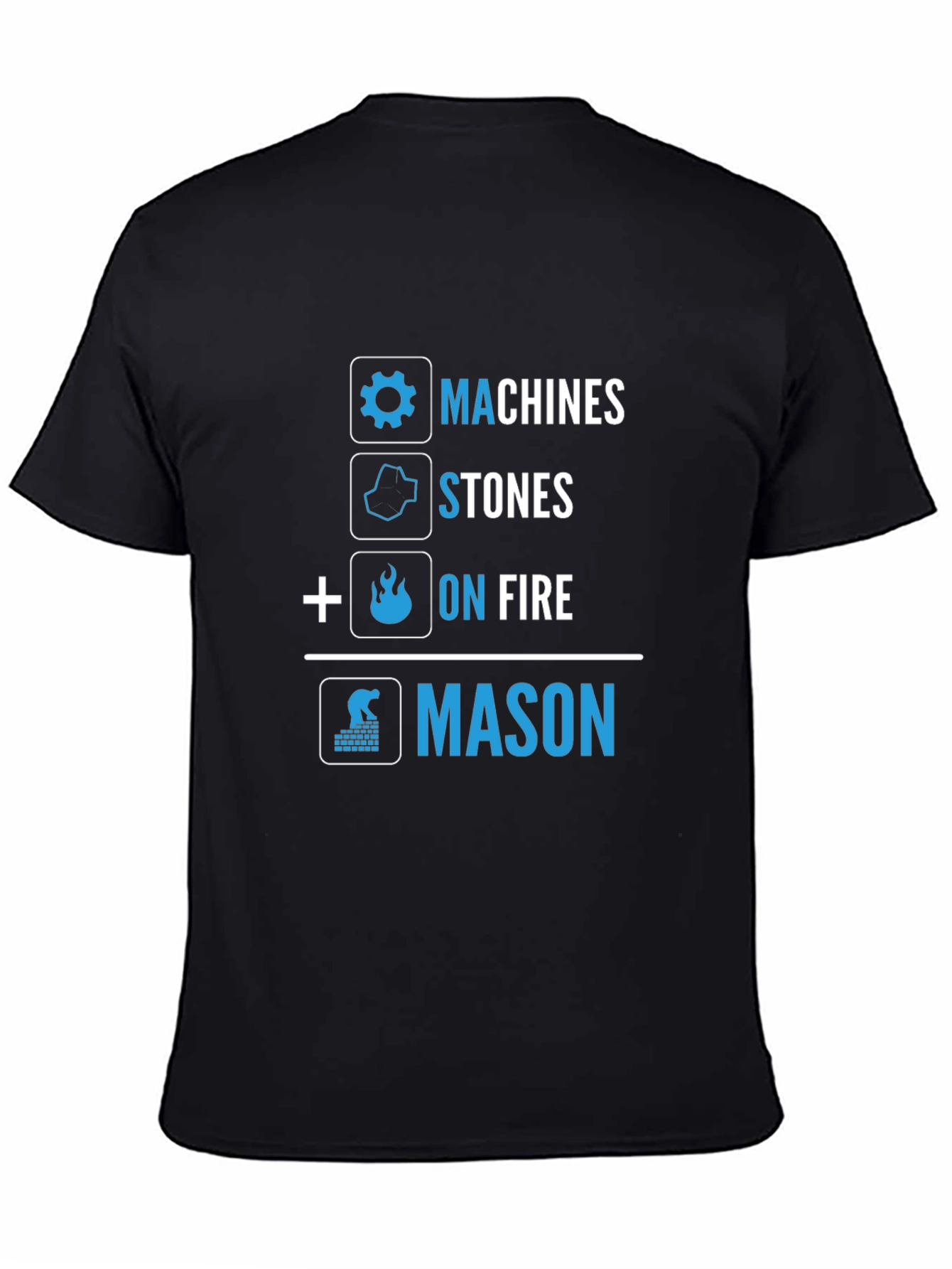Machines Stones On Fire Mason Graphic Tee - Black
