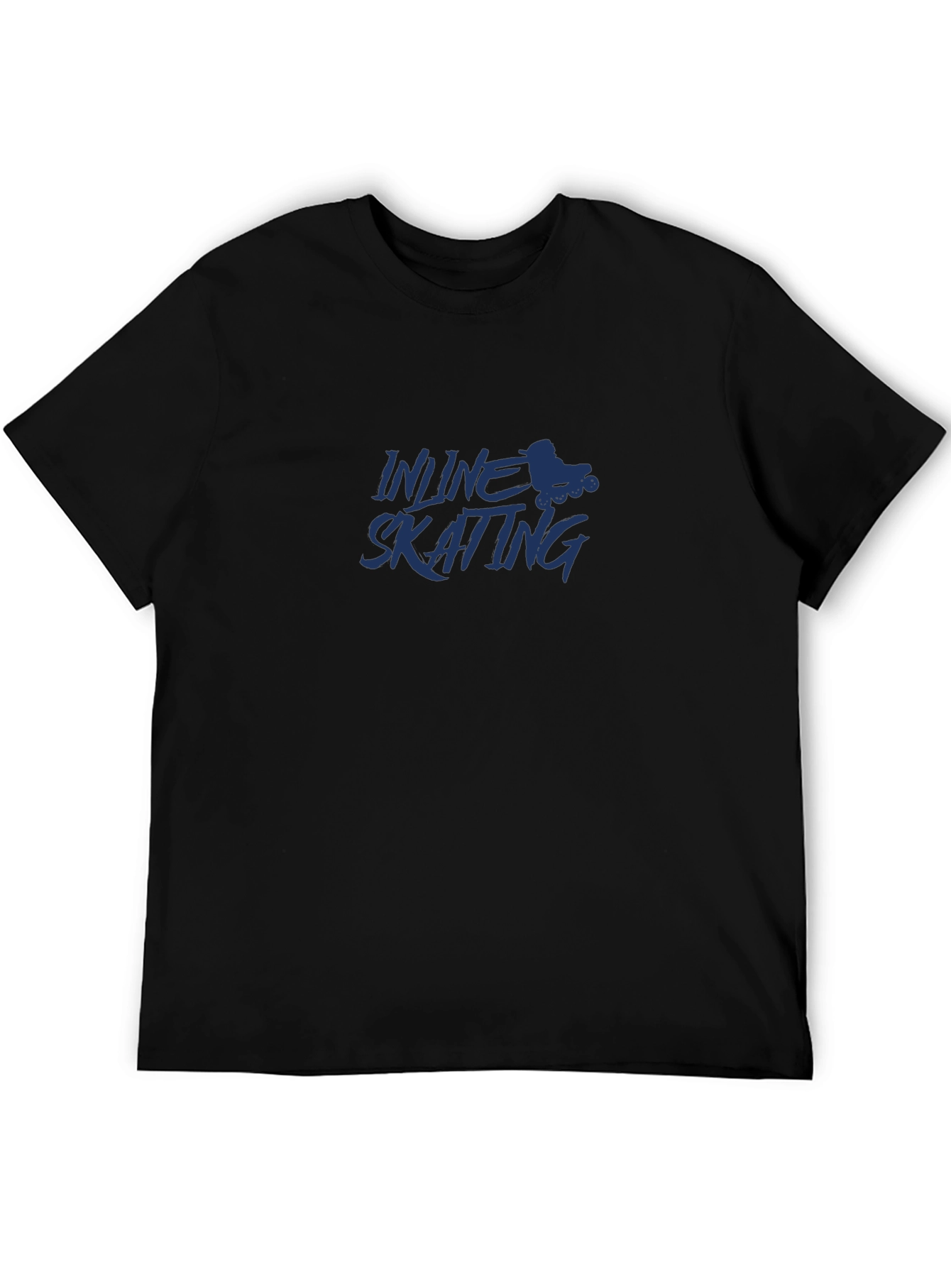 Inline Skating Graphic Tee - Sporty Black T-Shirt