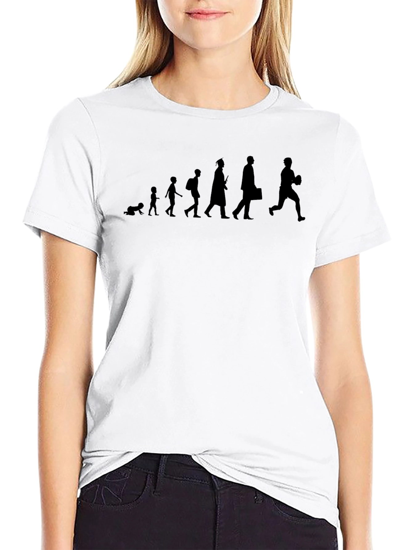 Evolution of Man Graphic Tee - Black