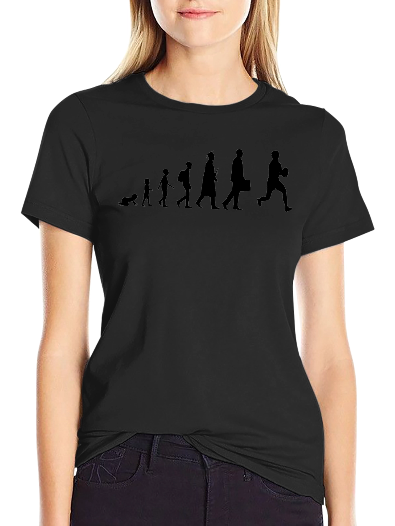 Evolution of Man Graphic Tee - Black
