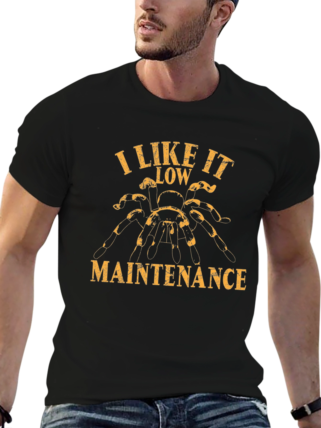 I Like it Low Maintenance Tarantula Graphic T-Shirt