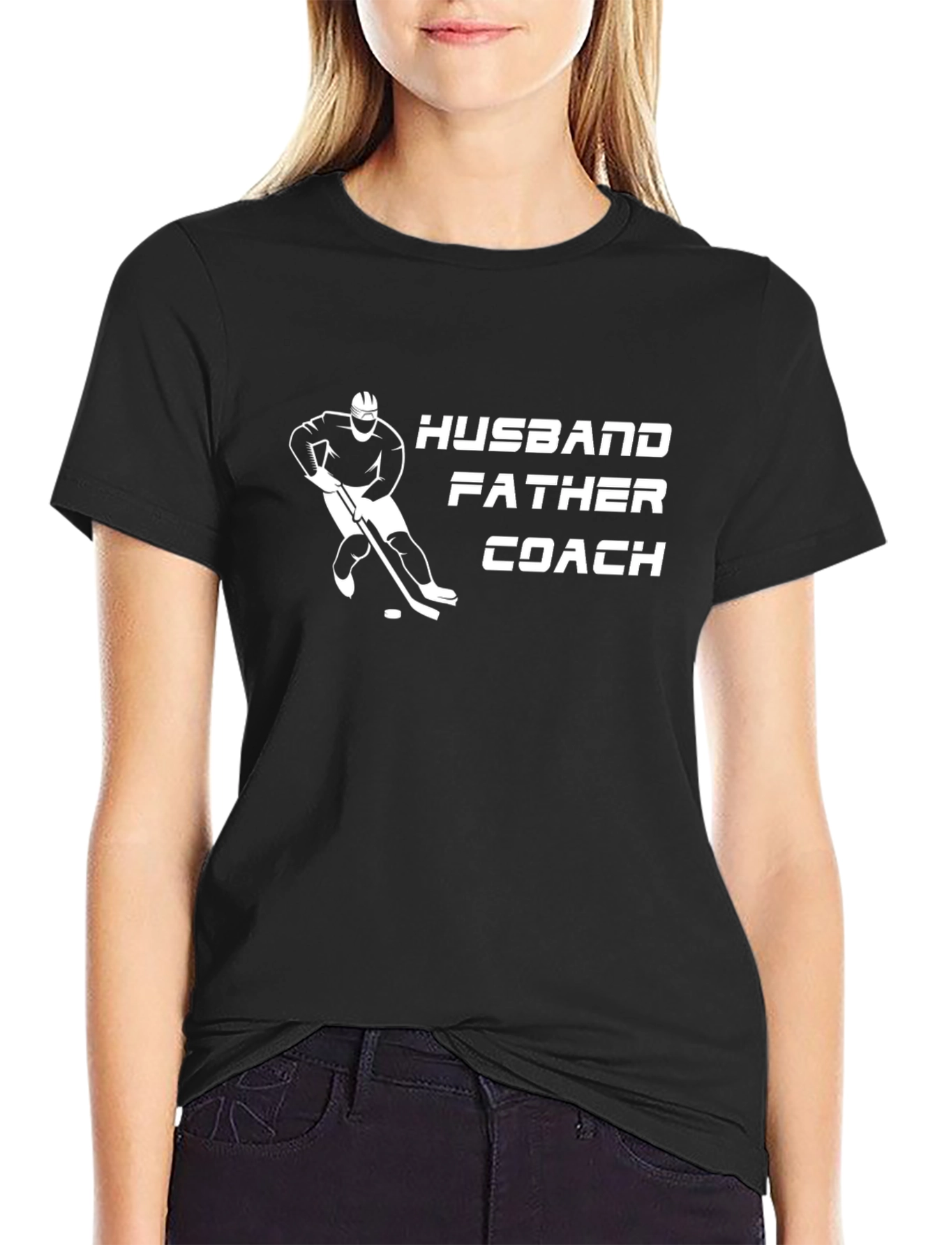 Husband Father Coach Hockey T-Shirt