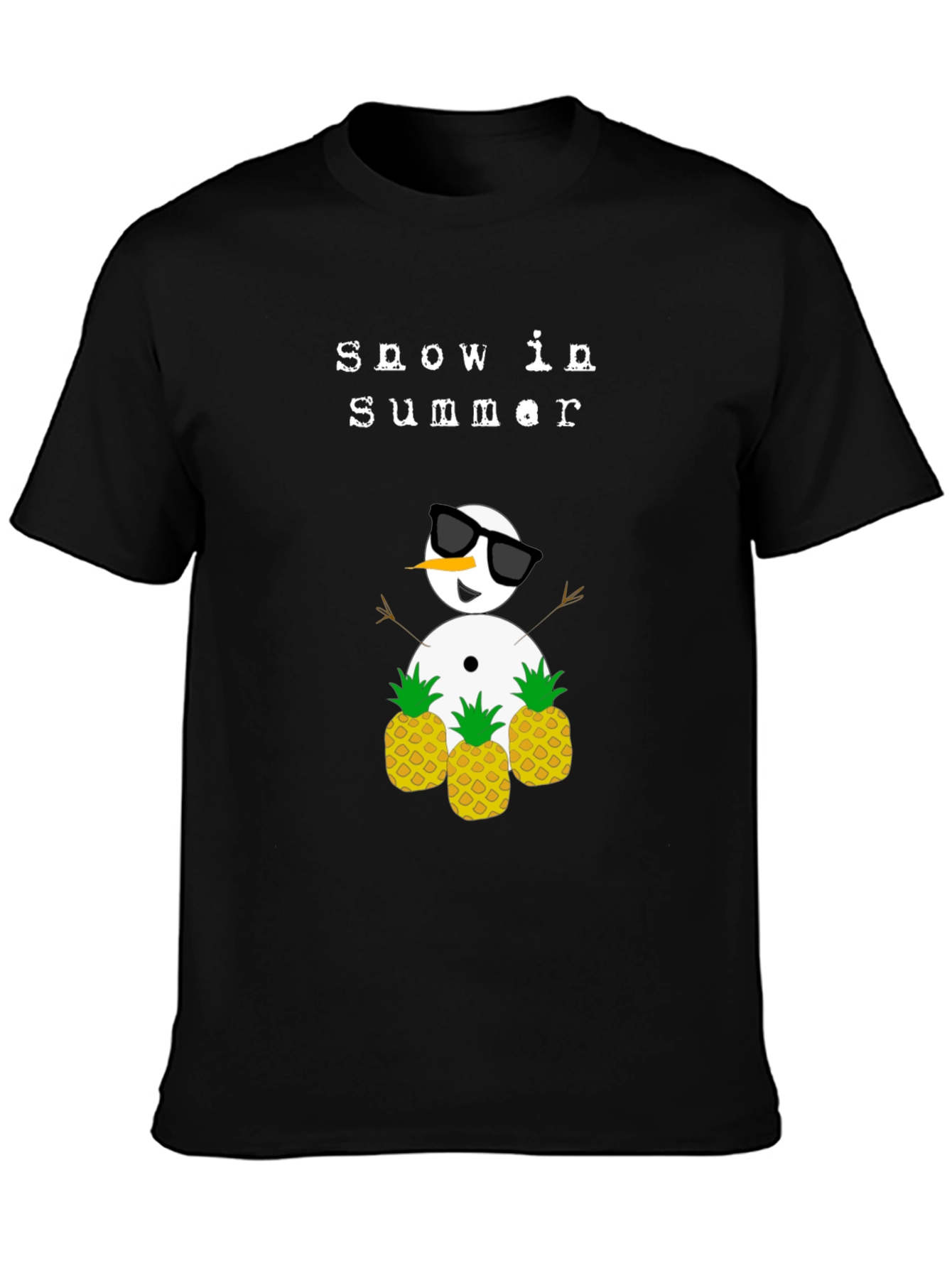 Snow in Summer T-Shirt - Pineapple Snowman