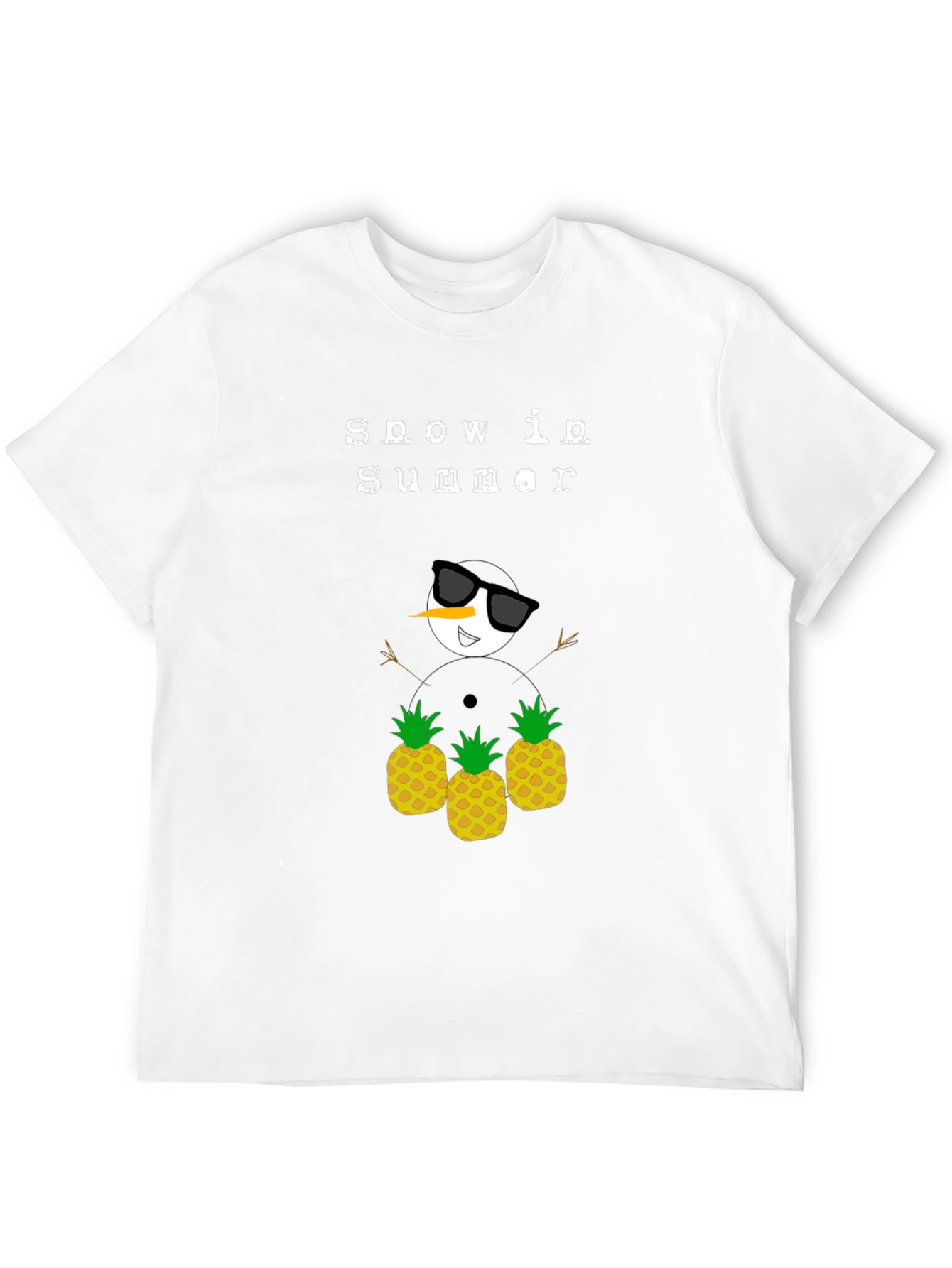 Snow in Summer T-Shirt - Pineapple Snowman