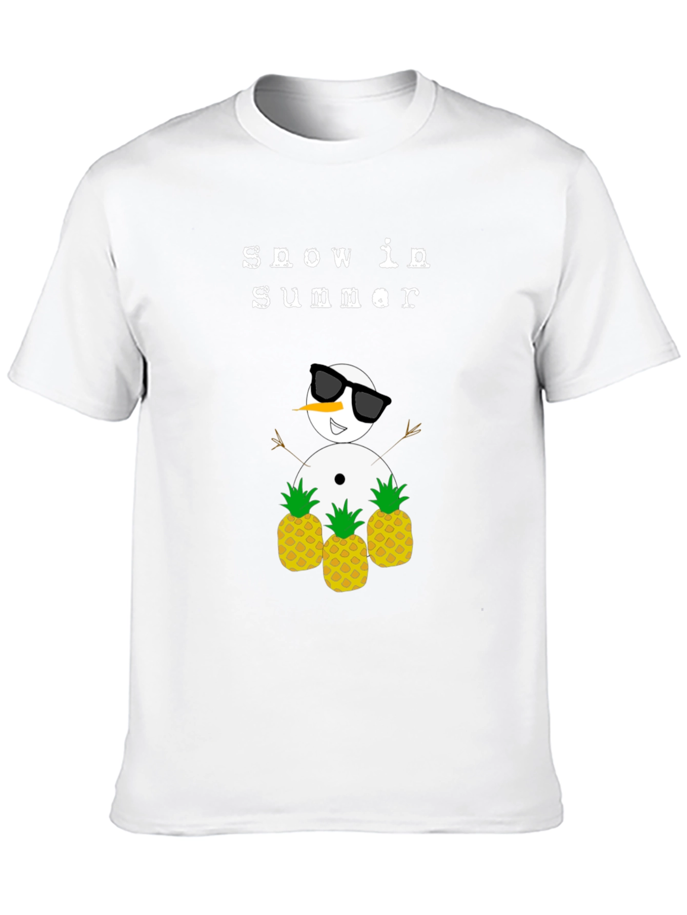 Snow in Summer T-Shirt - Pineapple Snowman