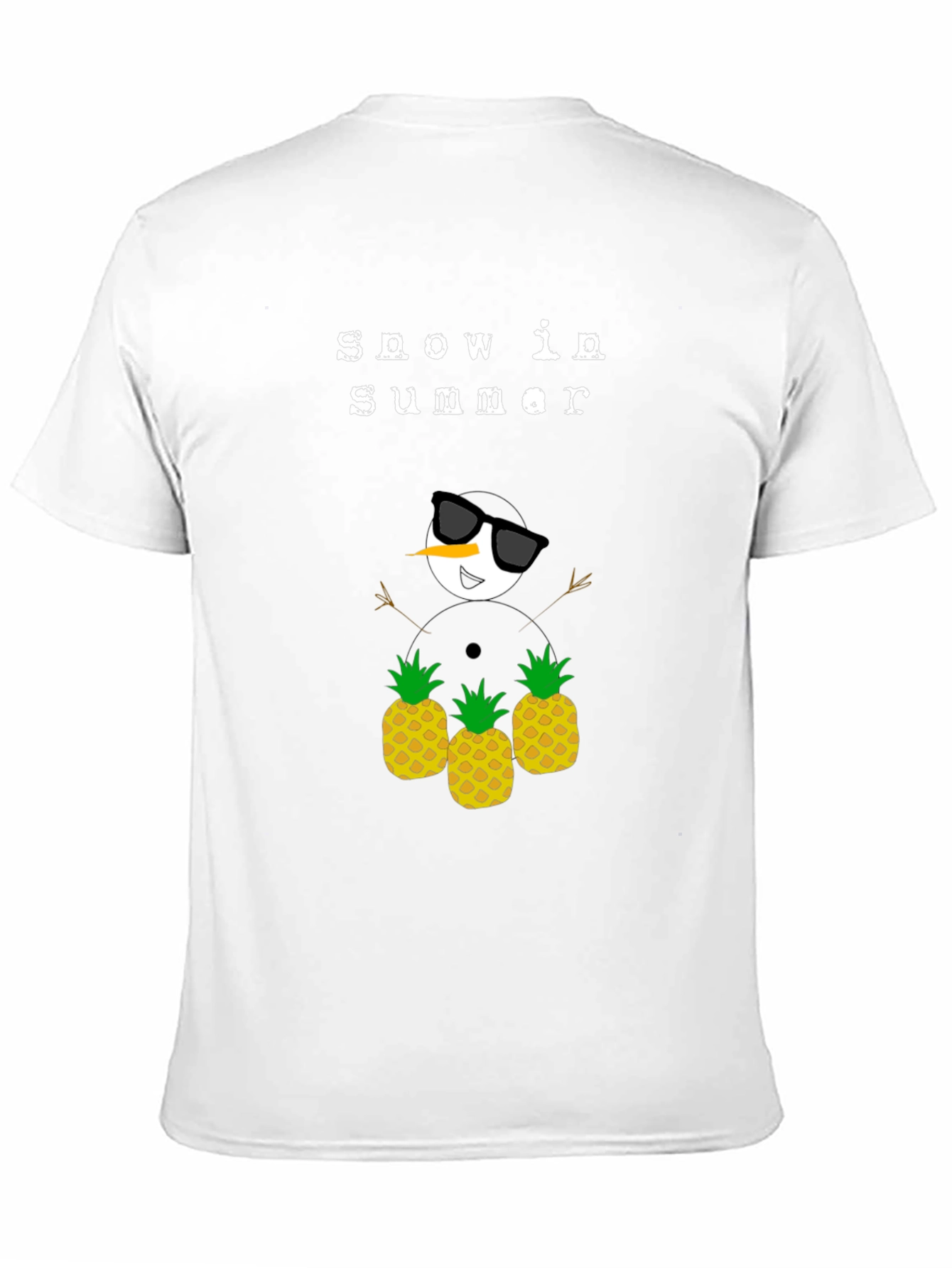 Snow in Summer T-Shirt - Pineapple Snowman