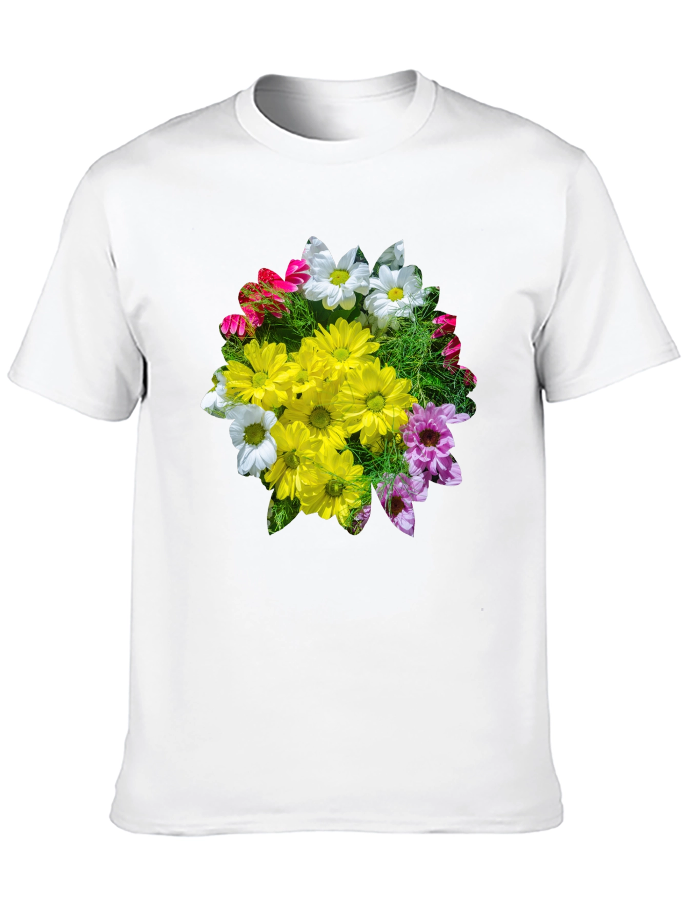 Floral Graphic T-Shirt - Black Casual Tee