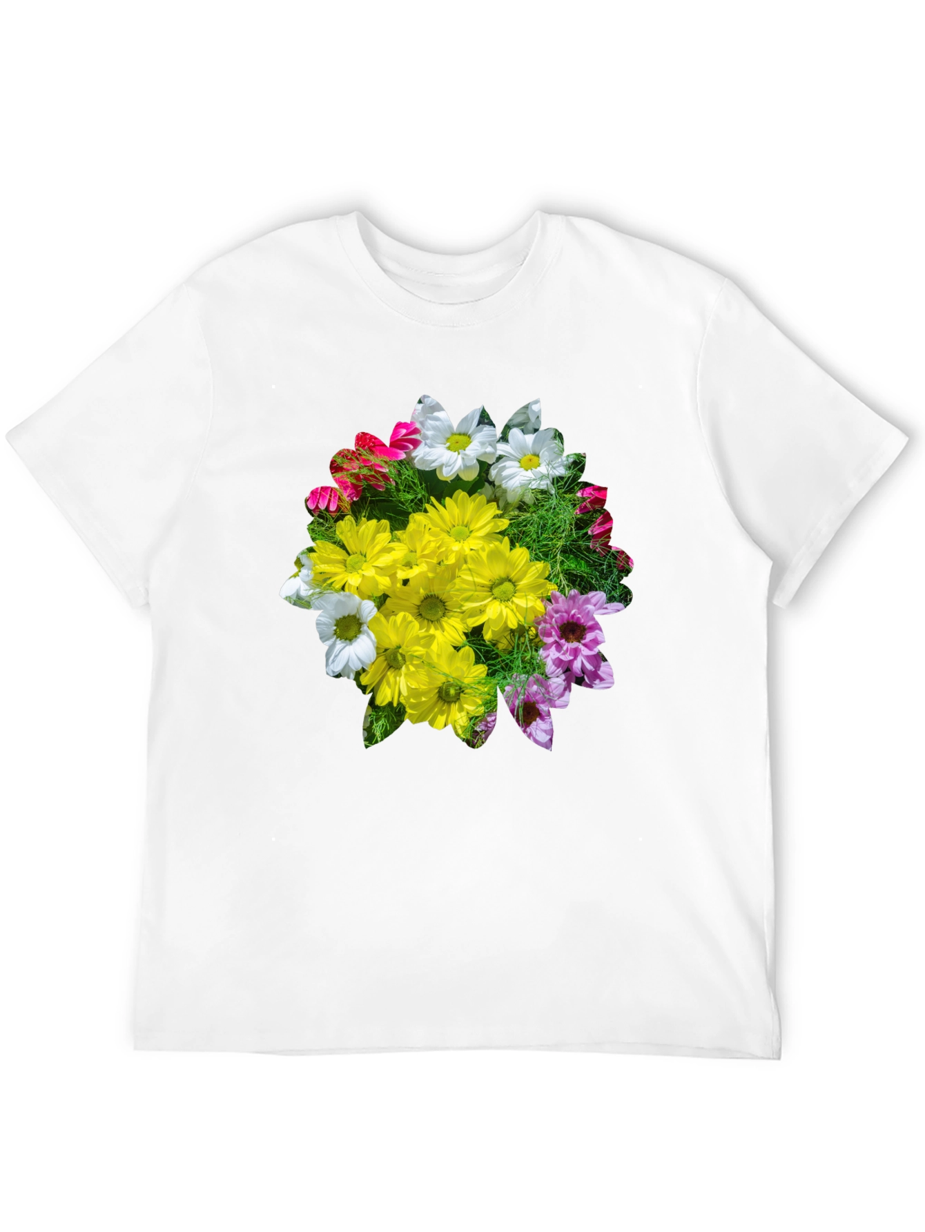 Floral Graphic T-Shirt - Black Casual Tee