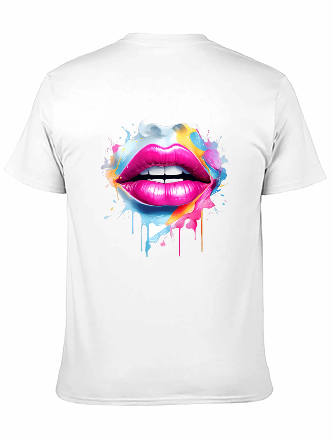 Vibrant Lips Graphic Tee - Unique Artistic Design